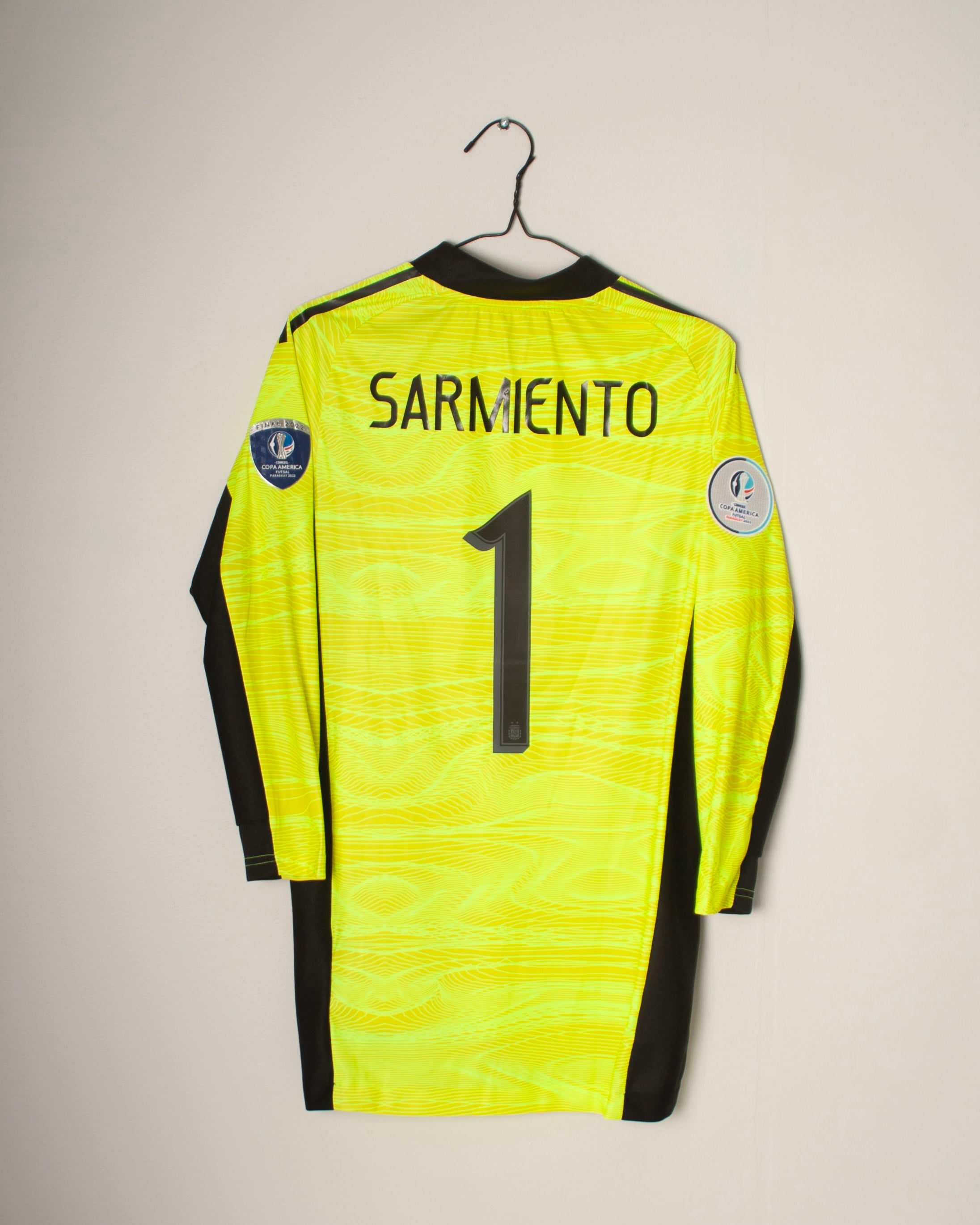 Adidas - Argentina 2022 Goalkeepeer Shirt Copa América de Futsal Final Match Worn 'SARMIENTO'