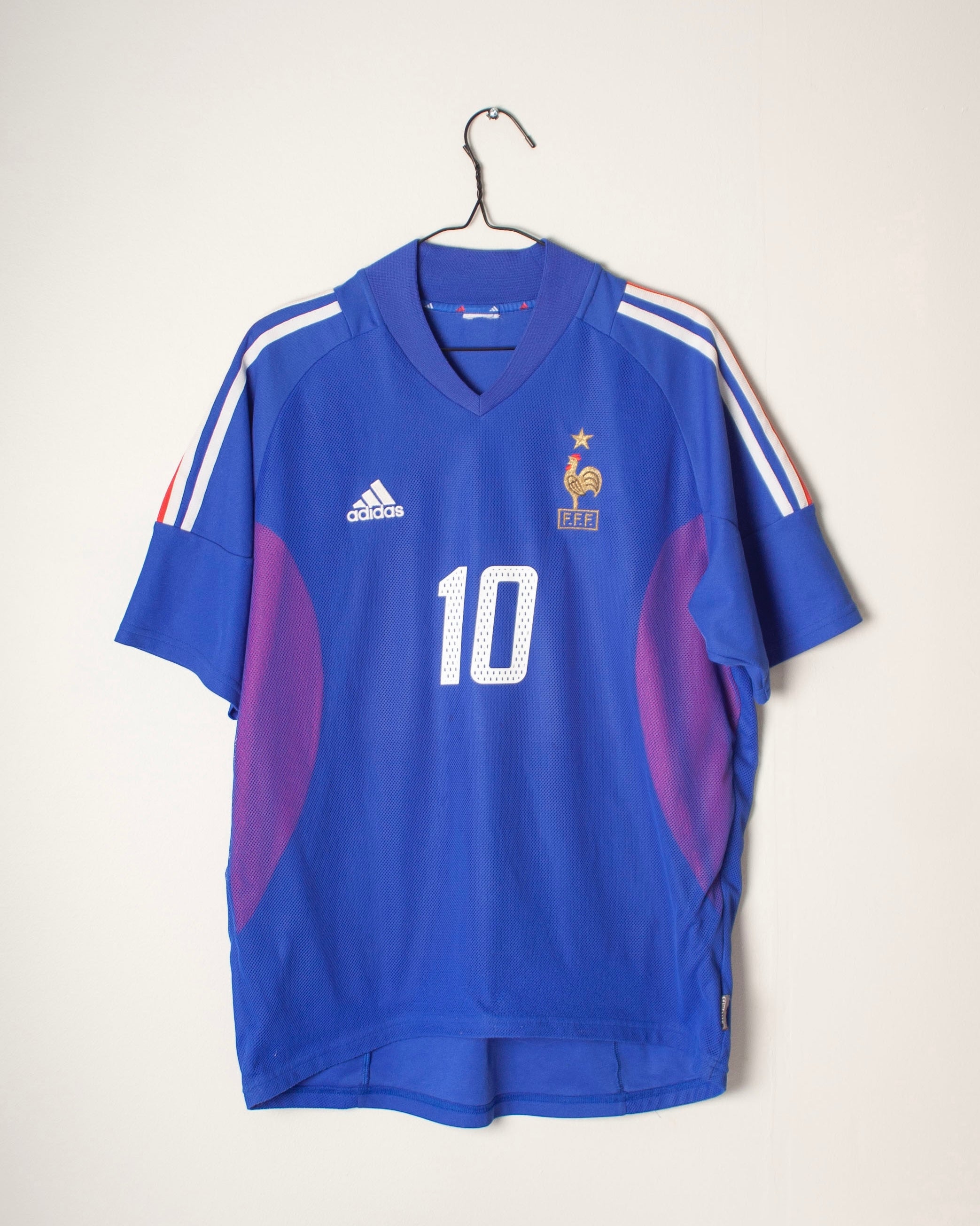 Adidas - France 2002 Home Football Shirt 'ZIDANE'