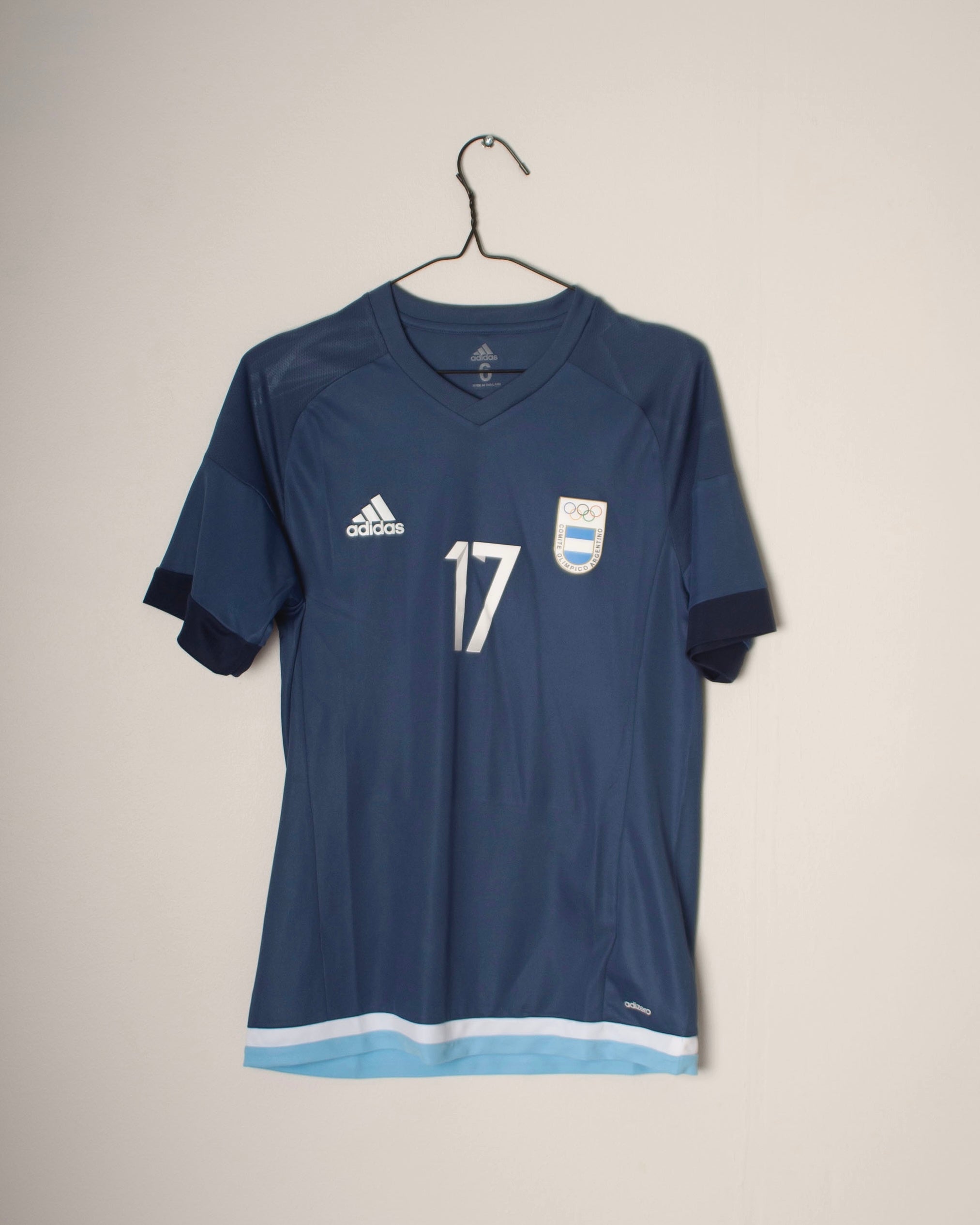 Adidas - Argentina U23 2016 Away Football Shirt Olympics Match Worn 'MARTINEZ'