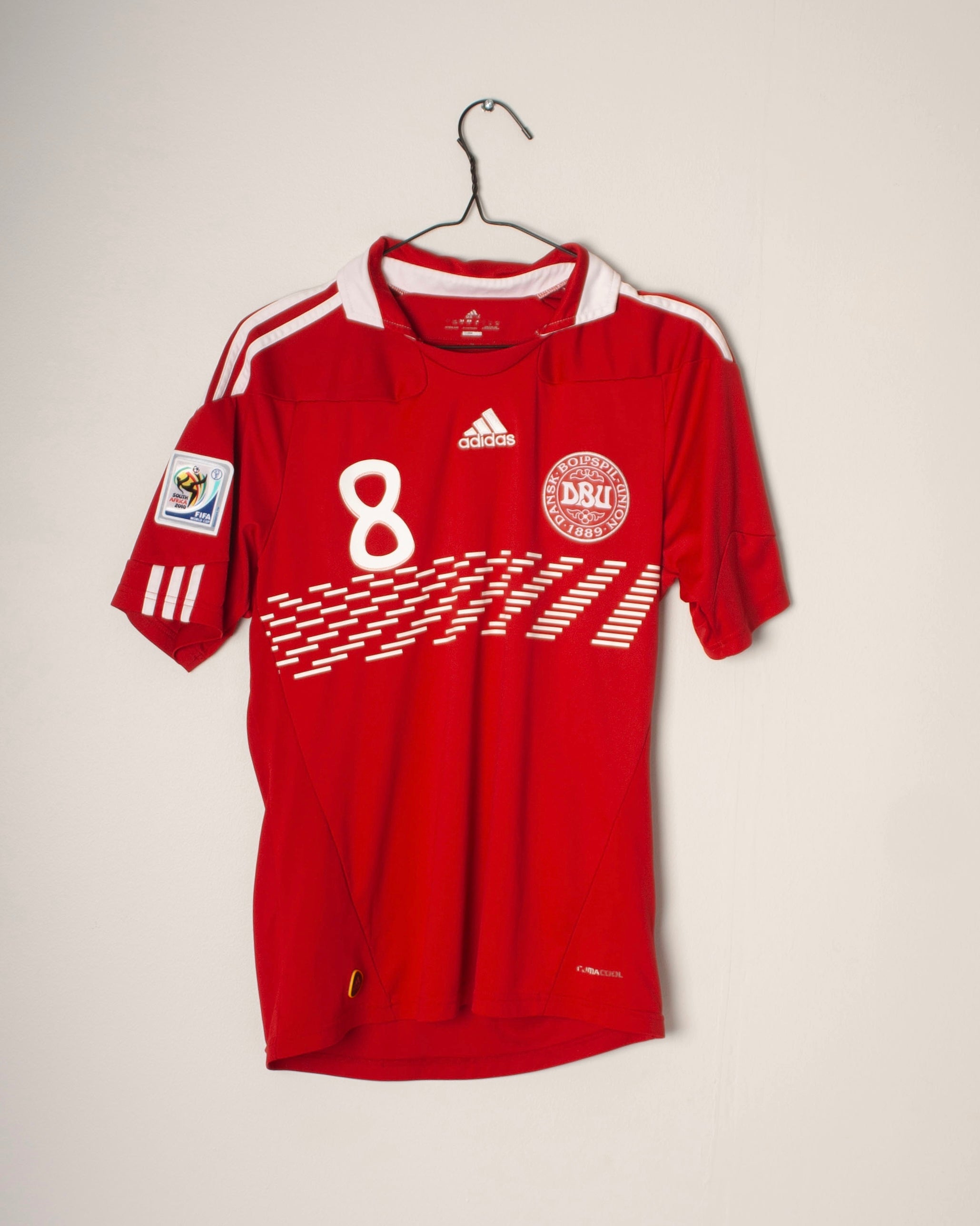 Adidas - Denmark 2010 Home Football Shirt 'GRÖNKJAER'