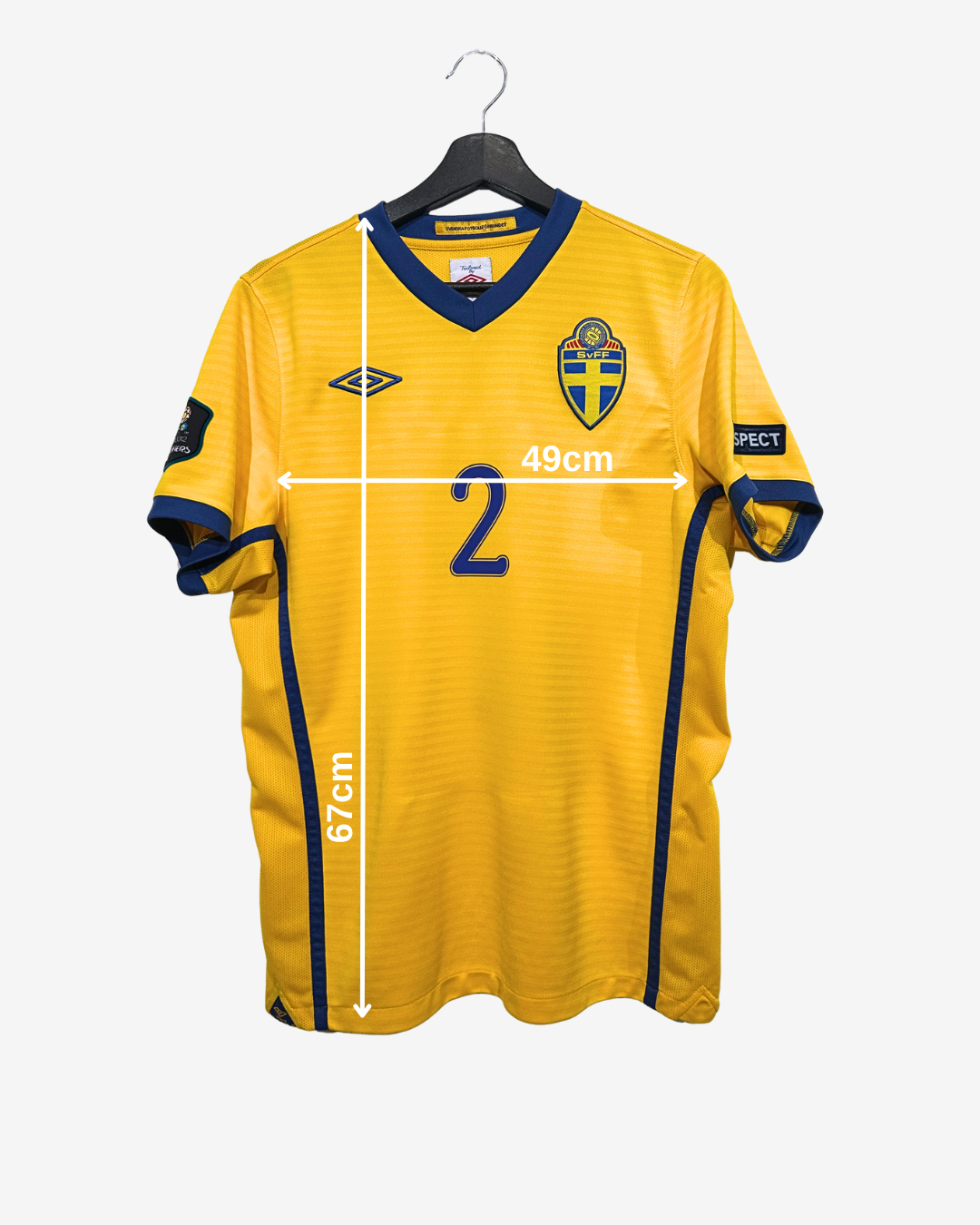Umbro - Sweden 2010 Home Football Shirt 'LUSTIG'