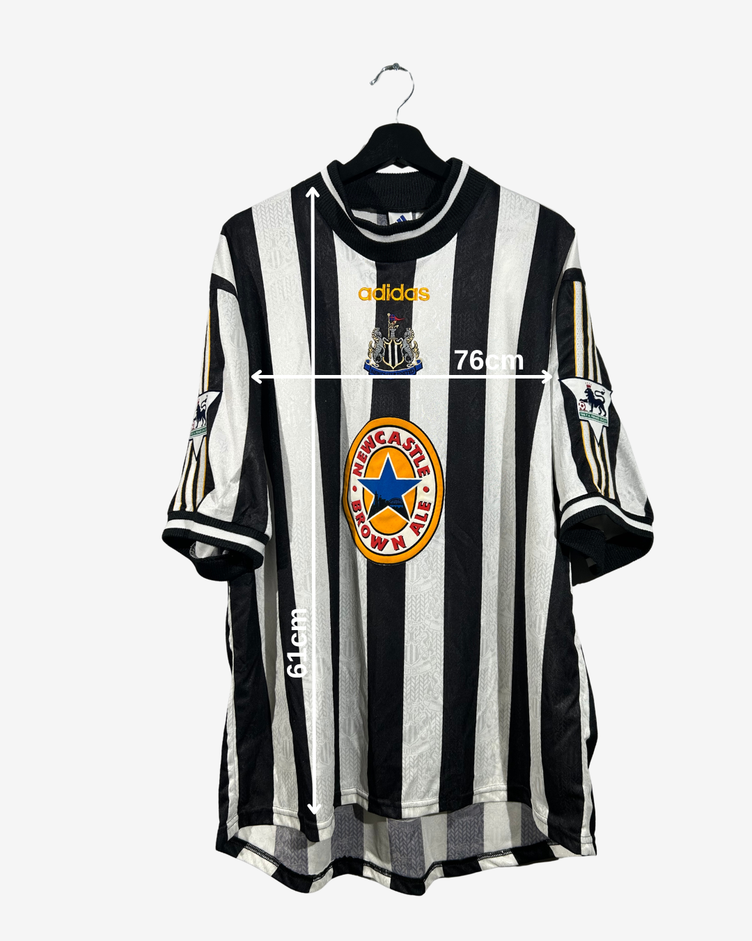 Adidas - Newcastle United 1997/99 Home Football Shirt 'SHEARER'