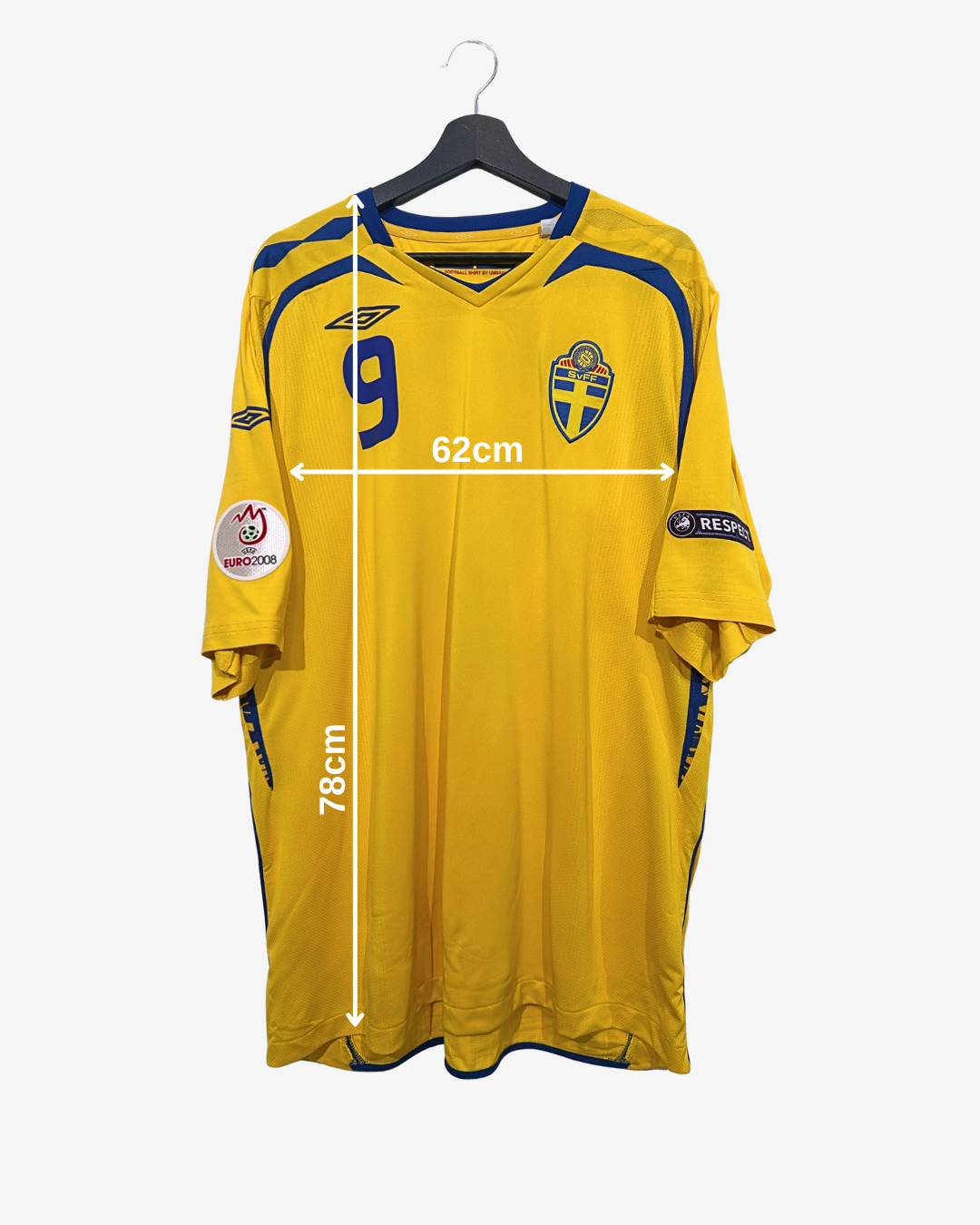 Umbro - Sweden 2008 Home Football Shirt 'LJUNGBERG'