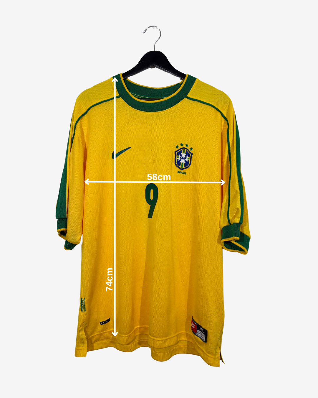 Nike - Brasilien 1998 Hjemmebanetrøje 'RONALDO'