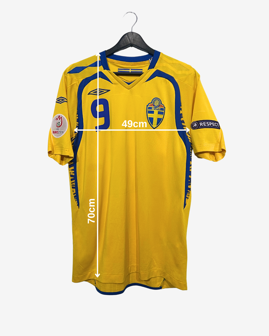 Umbro - Sweden 2008 Home Football Shirt 'LJUNGBERG'