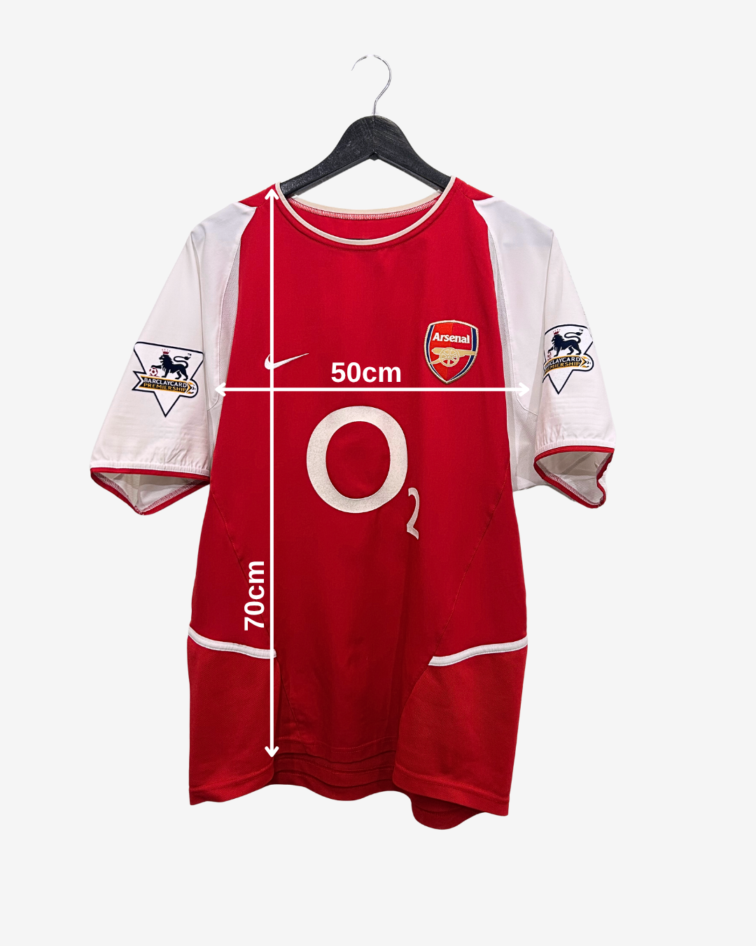 arsenal 2002 04 home vieira measurements