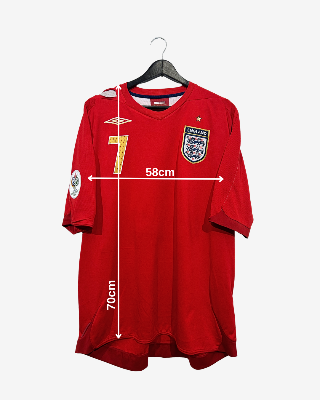Umbro - England 2006 Away Football Shirt 'BECKHAM'