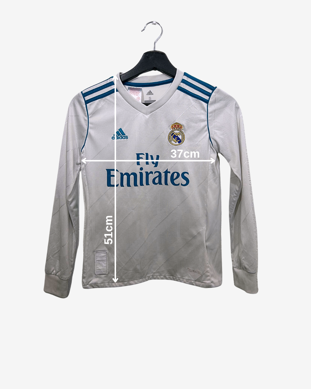 Gray sports jersey with brand logos on a white background