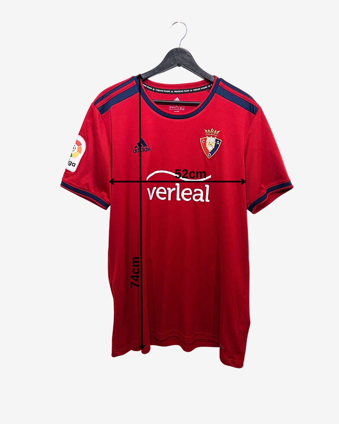 Adidas - Osasuna 2021/22 Home Football Shirt Signed 'COTE'