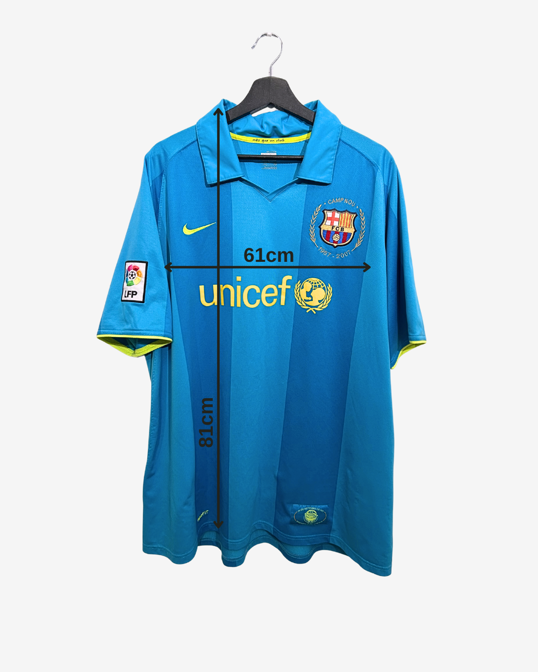 Nike - FC Barcelona 2007/08 Away Football Shirt 'RONALDINHO'