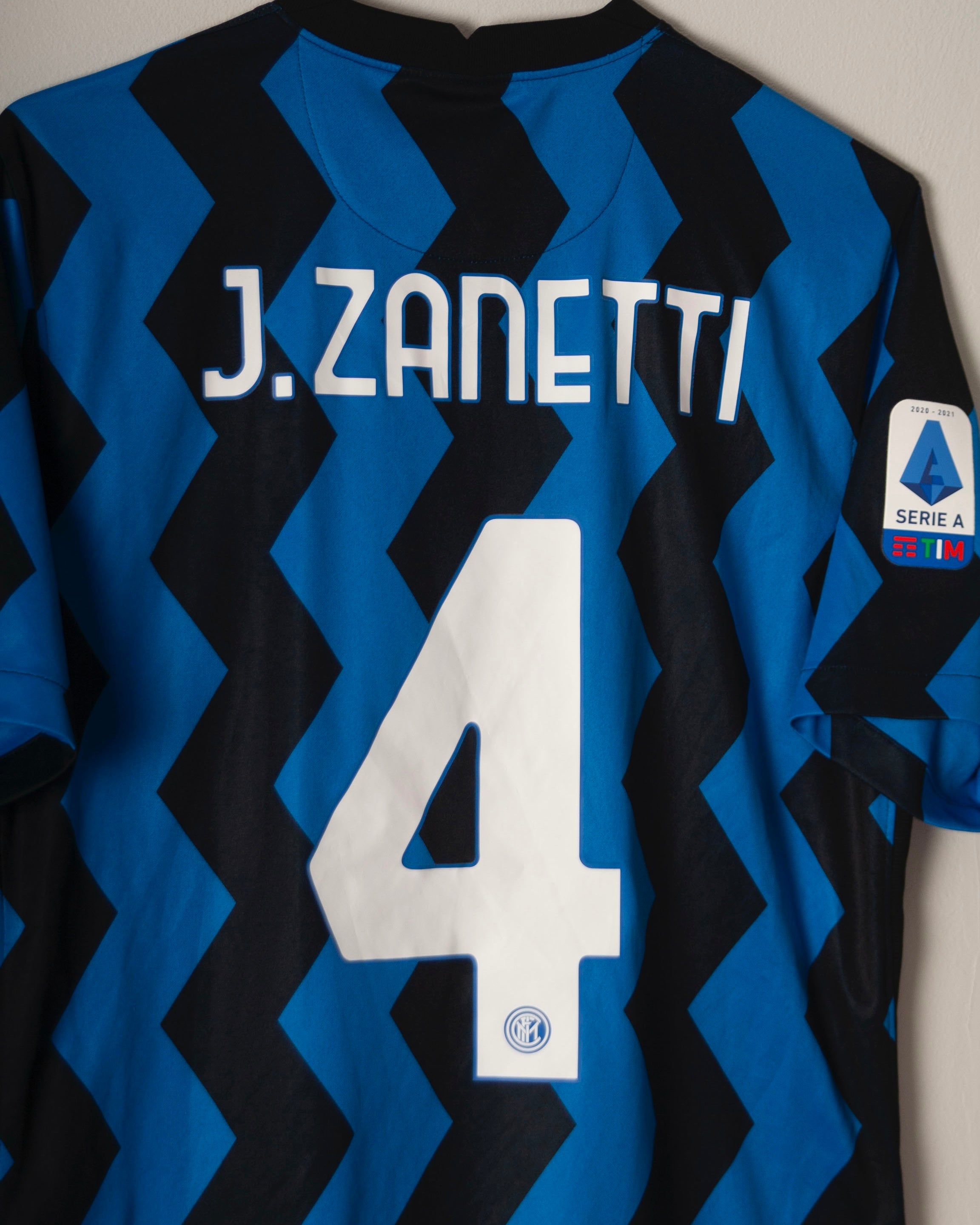Nike - Inter Milan 2020/21 Home Football Shirt 'J.ZANETTI'