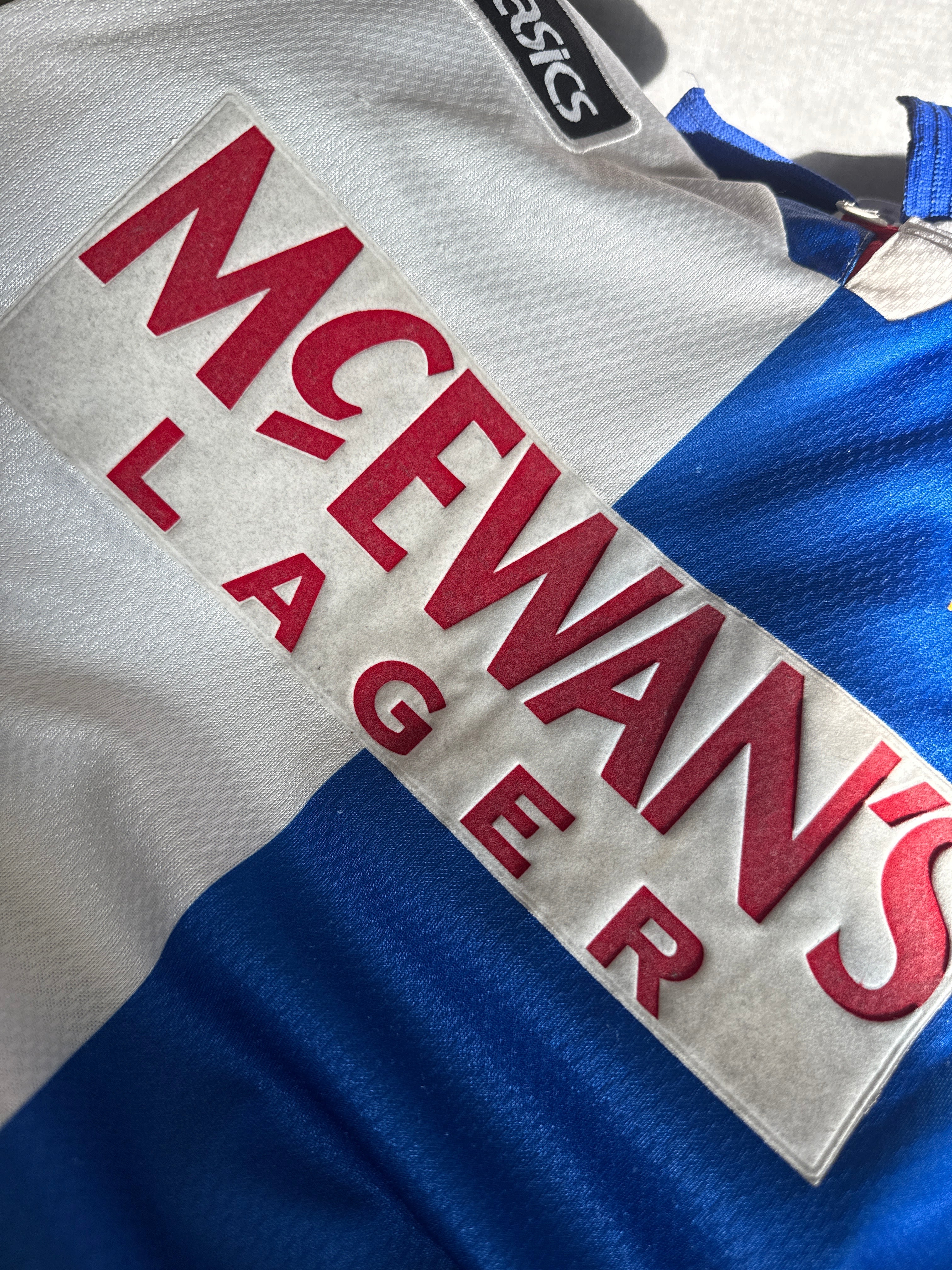 Asics - Blackburn Rovers 1994/96 Home Football Shirt 'SHEARER'