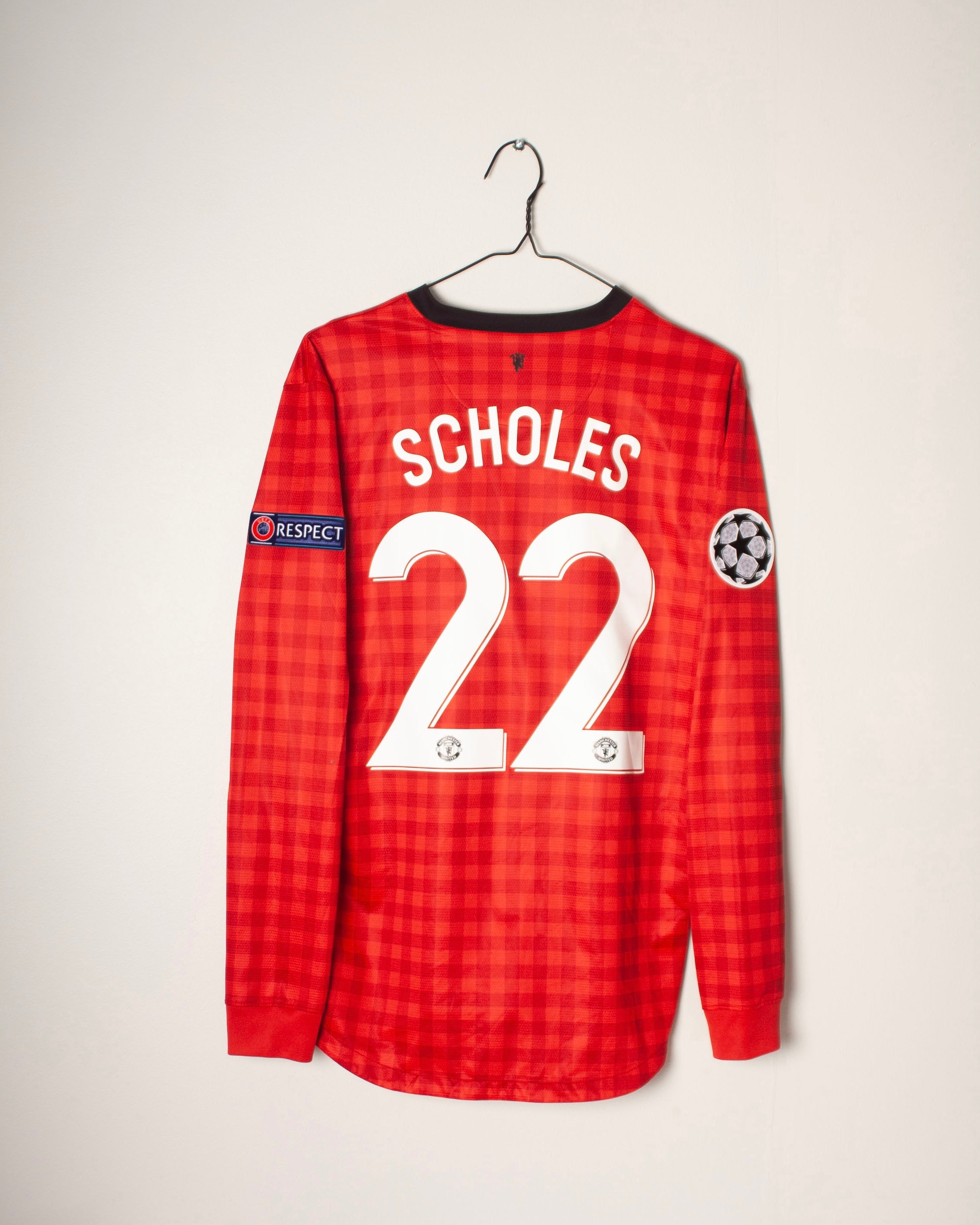 Nike - Manchester United 2012/13 Home Football Shirt Champions League Version 'SCHOLES'