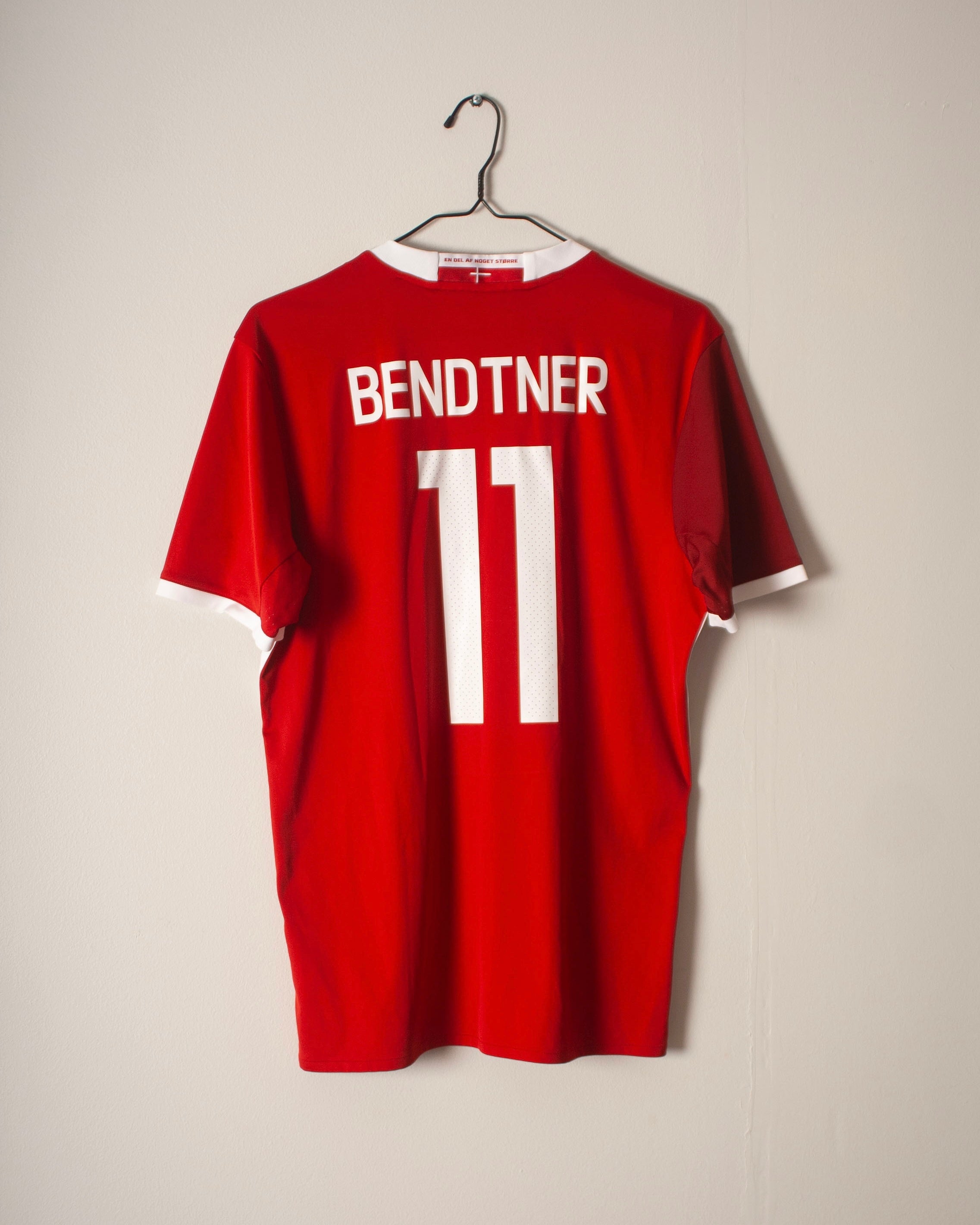 Adidas - Denmark 2016 Home Football Shirt 'BENDTNER'