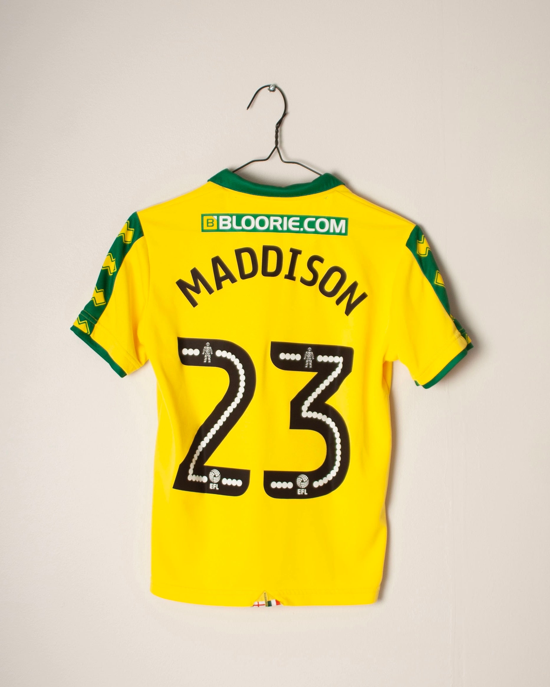 Errea - Norwich City 2017/18 Home Football Shirt 'MADDISON'