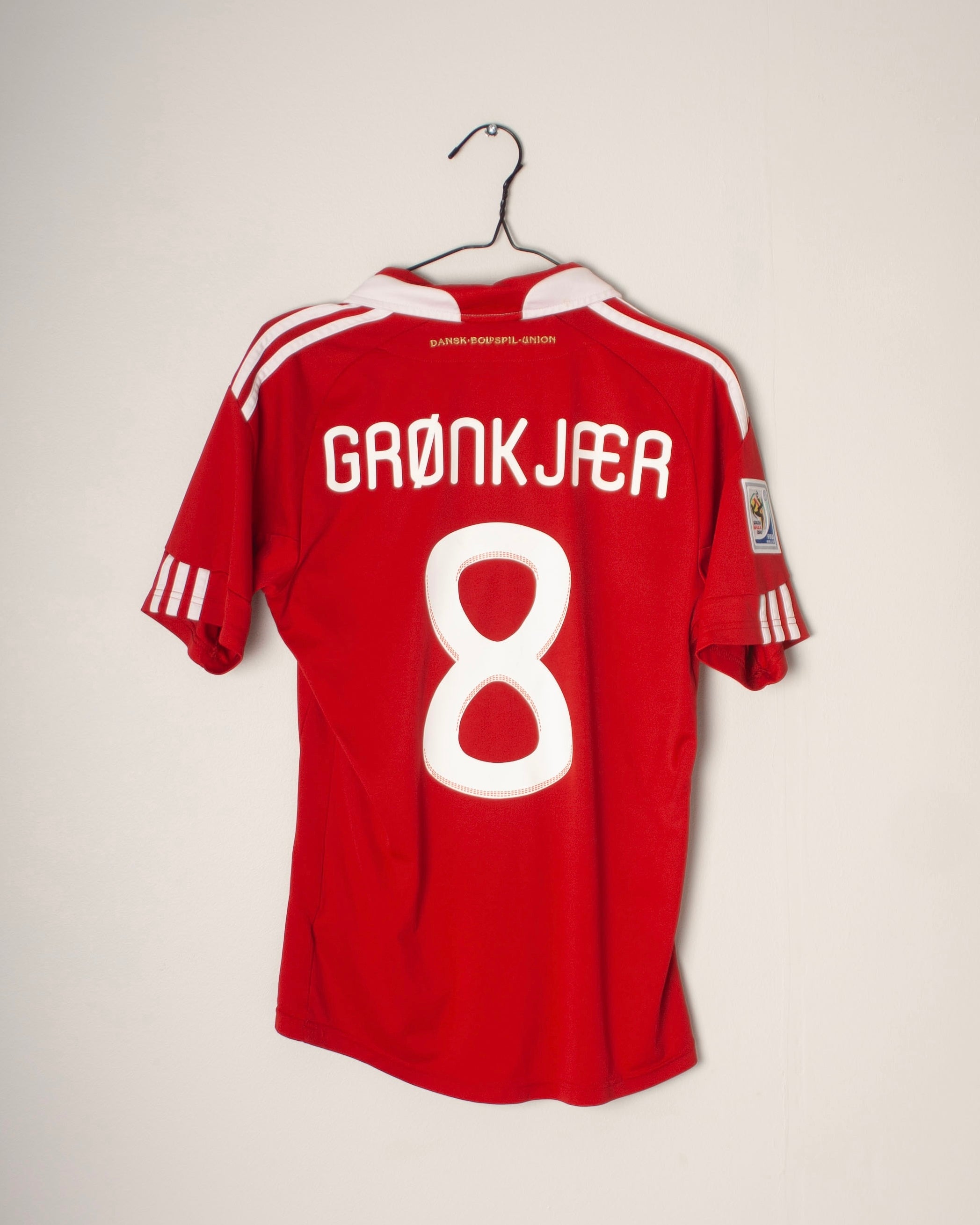 Adidas - Denmark 2010 Home Football Shirt 'GRÖNKJAER'