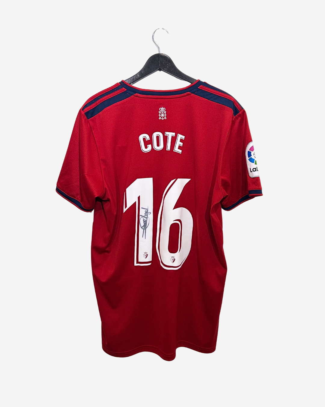 Adidas - Osasuna 2021/22 Home Football Shirt Signed 'COTE'