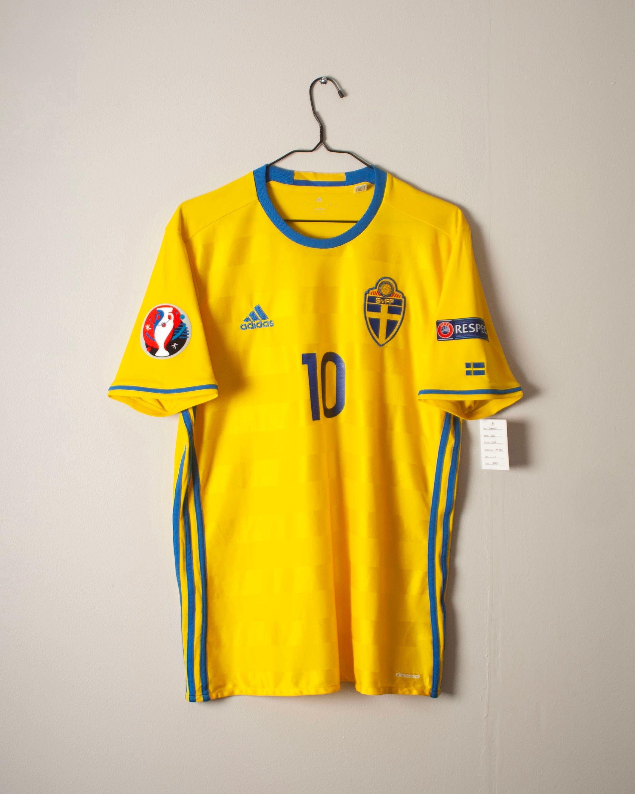 Adidas - Sweden 2016 Home Football Shirt 'IBRAHIMOVIC'