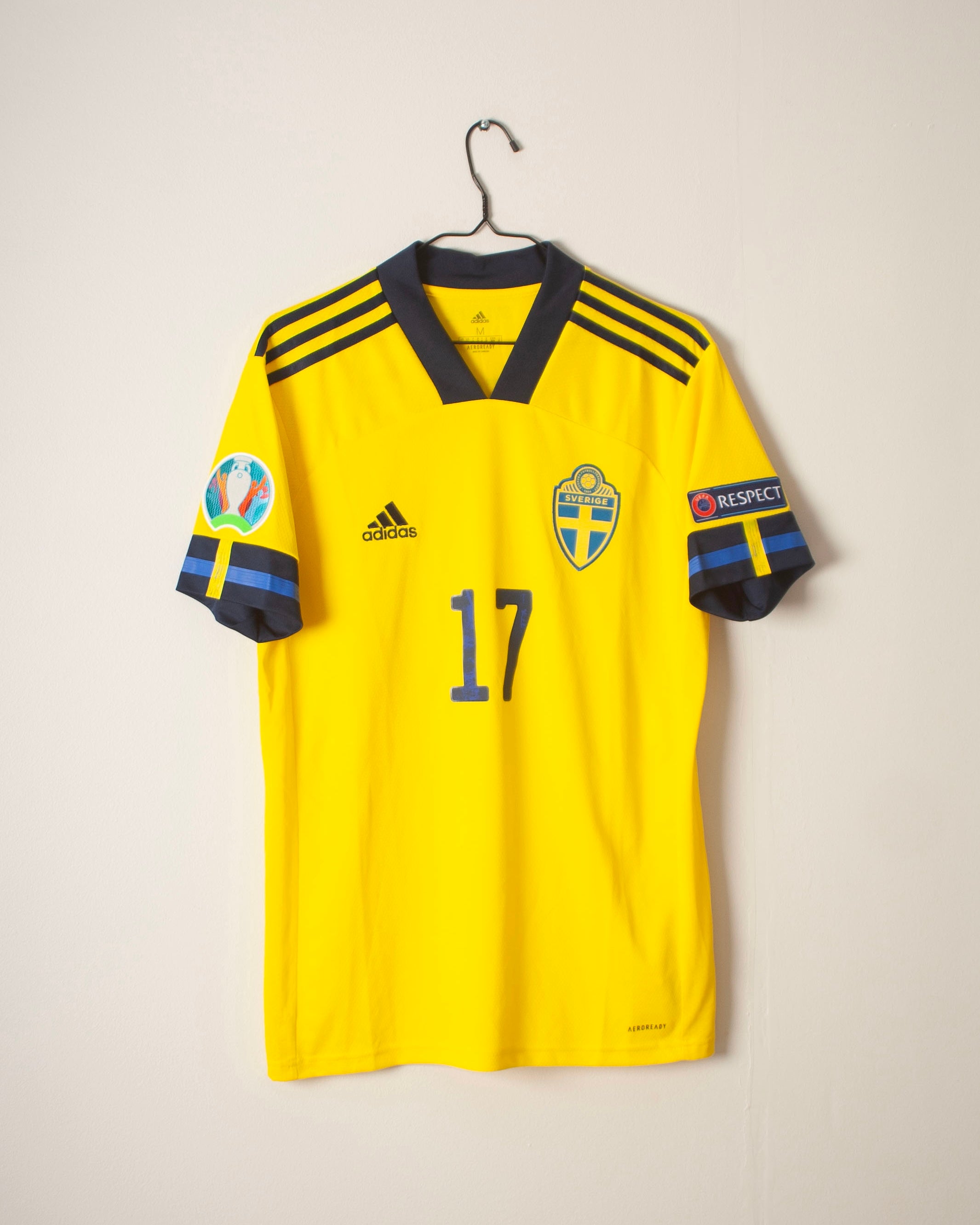 Adidas - Sweden 2020 Home Football Shirt 'CLAESSON'