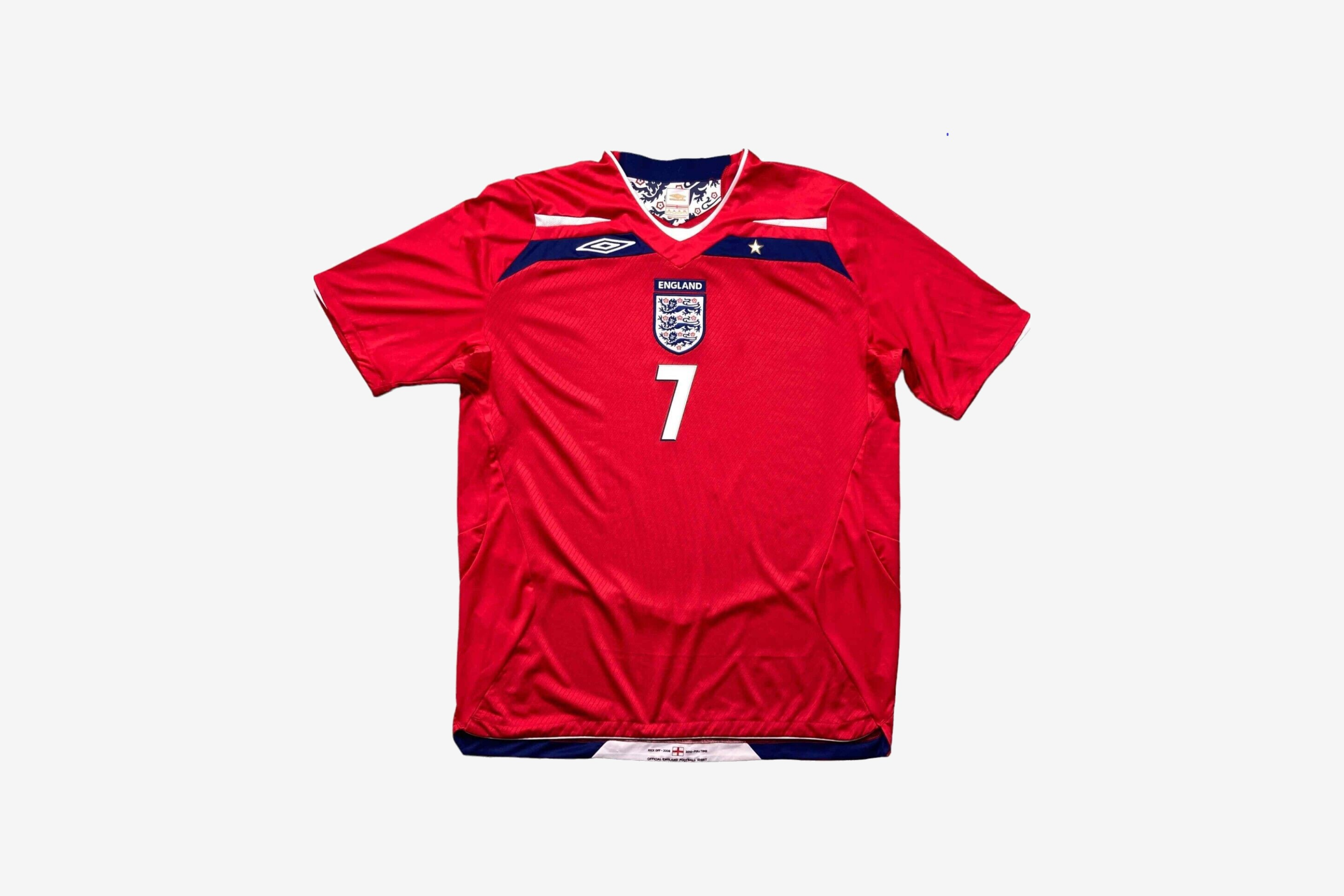 Umbro - England 2008/10 Away Football Shirt 'BECKHAM' (Fan Edition)