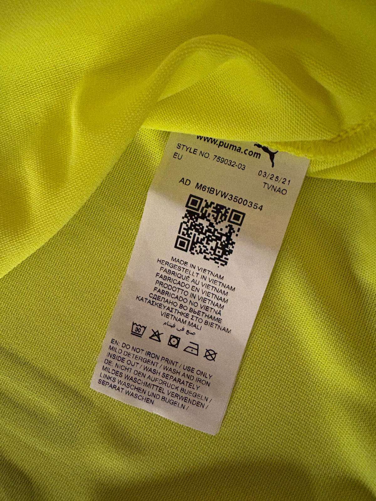 Puma - Borussia Dortmund 2021/22 Cup Home Football Shirt 'BELLINGHAM'