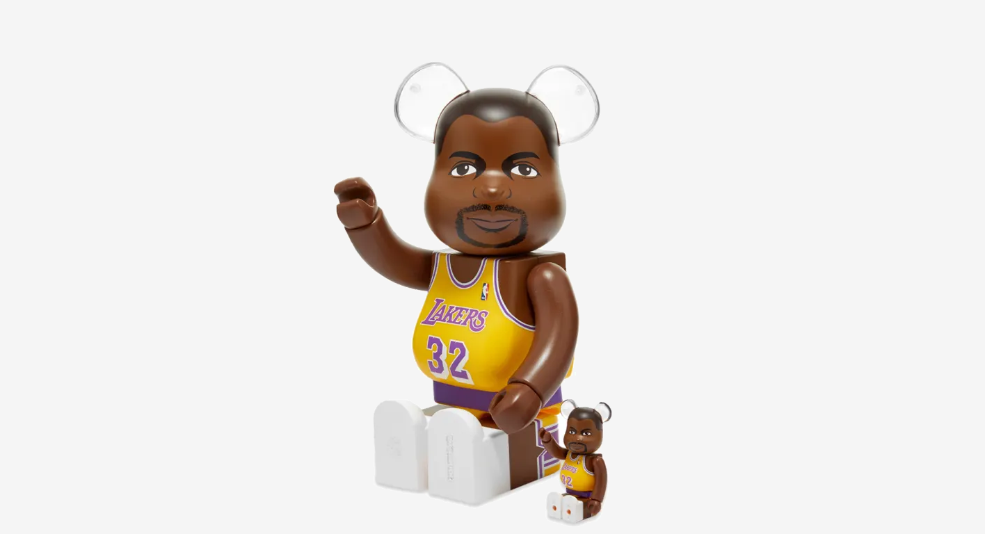 Bearbrick x NBA Magic Johnson (Los Angeles Lakers) 100% & 400% Set