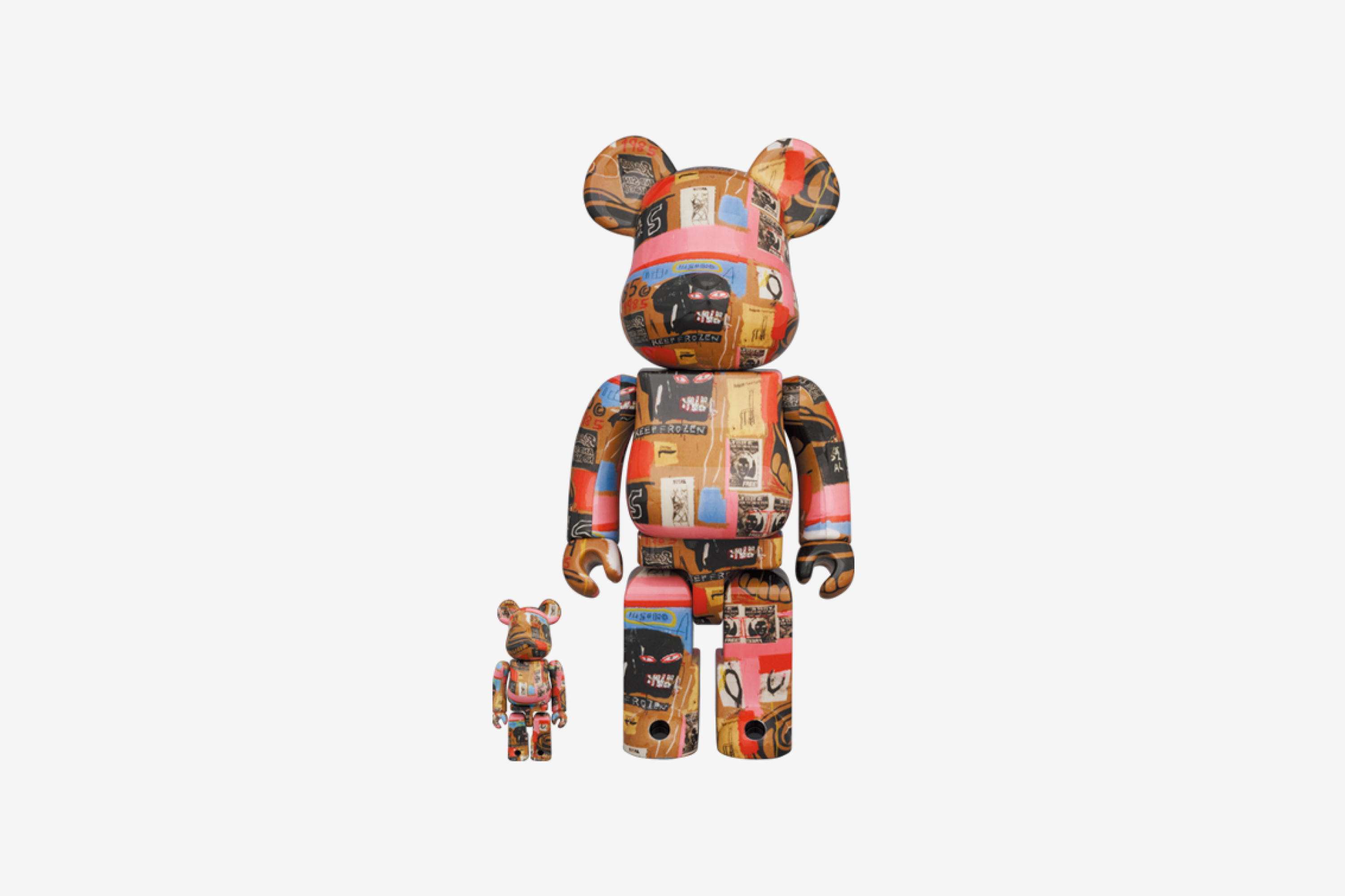 Bearbrick Andy Warhol JEAN-MICHEL BASQUIAT #2 100% & 400% Set