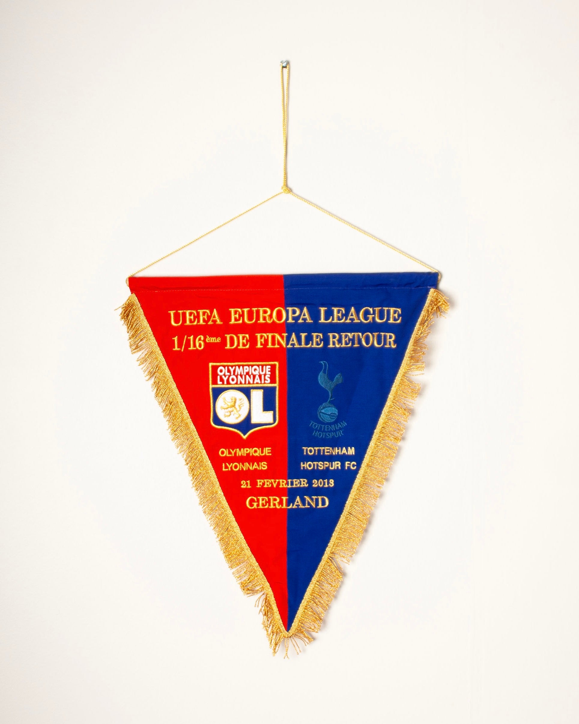 Football Pennant - Olympique Lyonnais - Tottenham Hotspur