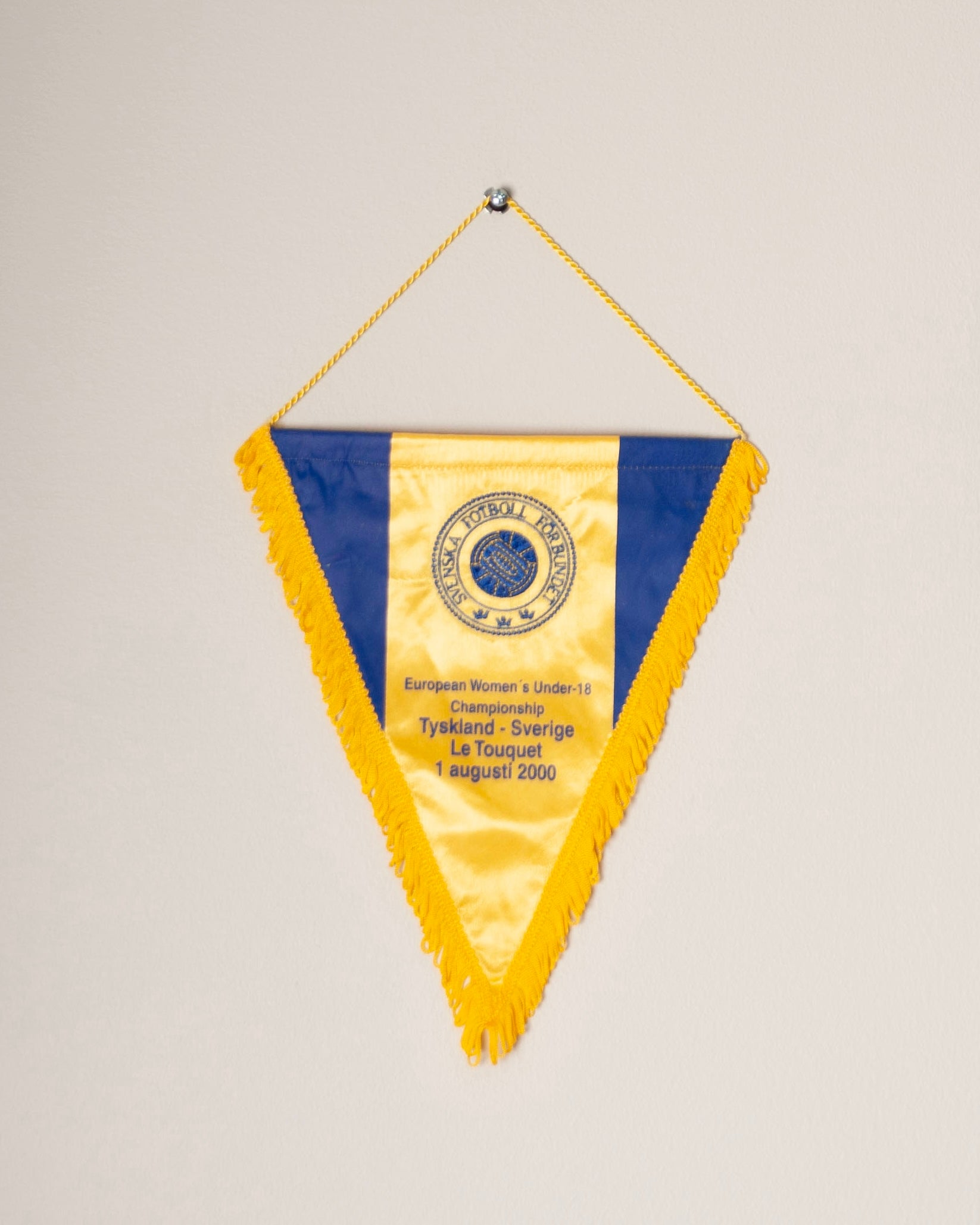 Football Pennant – Germany vs. Sweden (European Women's U18 Championship, 1 August 2000)