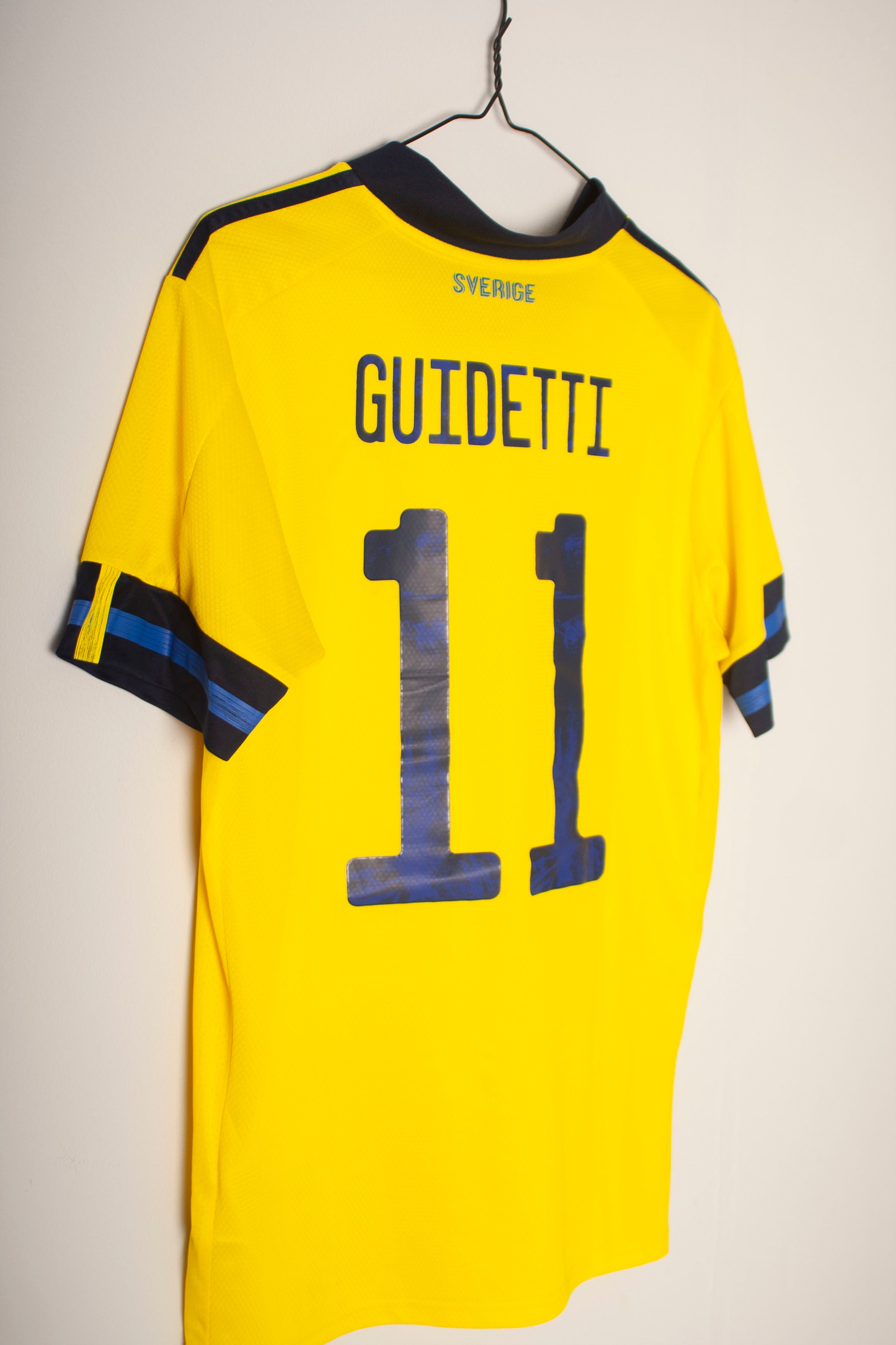 Adidas - Sweden 2020 Home Football Shirt 'GUIDETTI'
