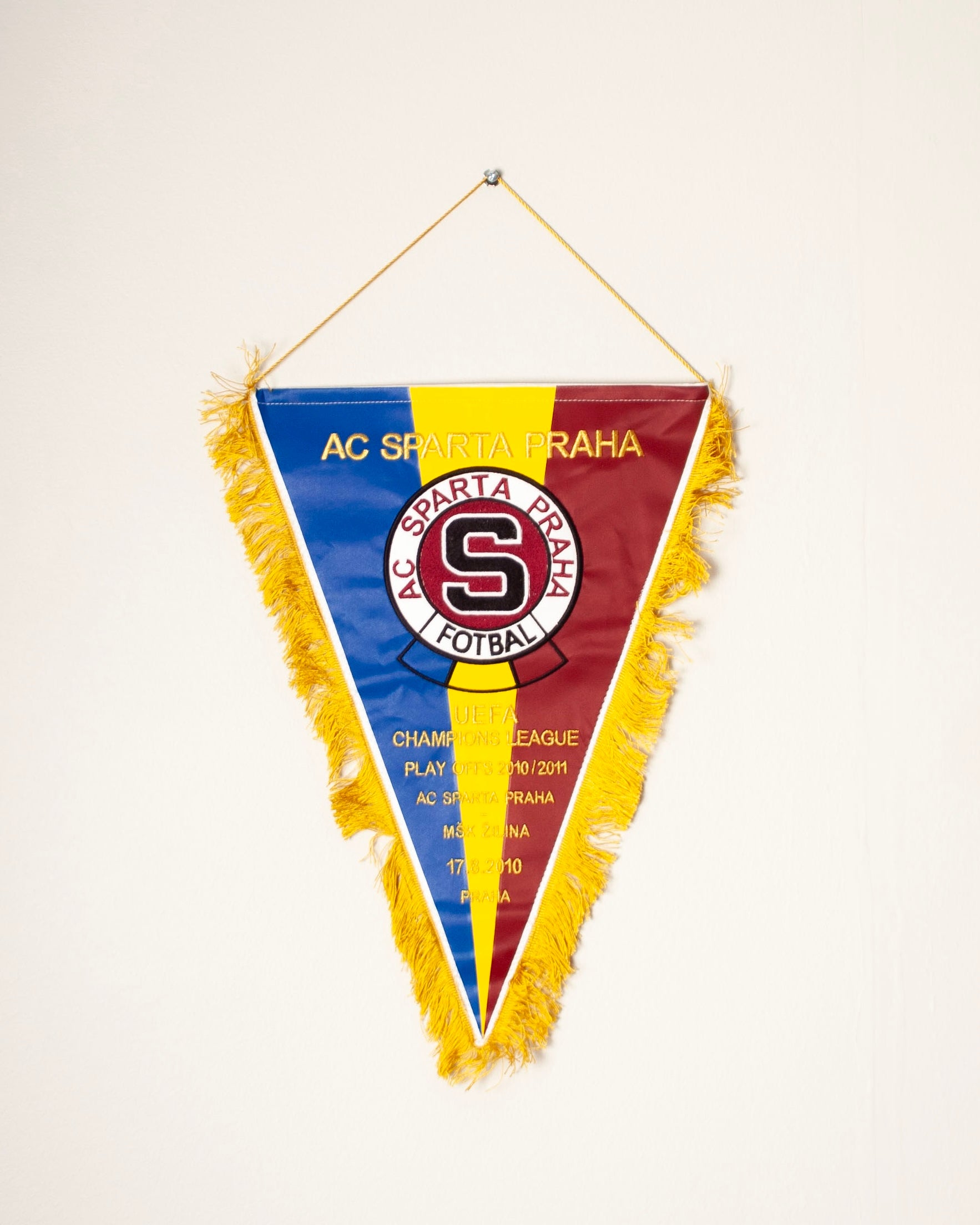 Football Pennant - Sparta Prague - MSK Zilina