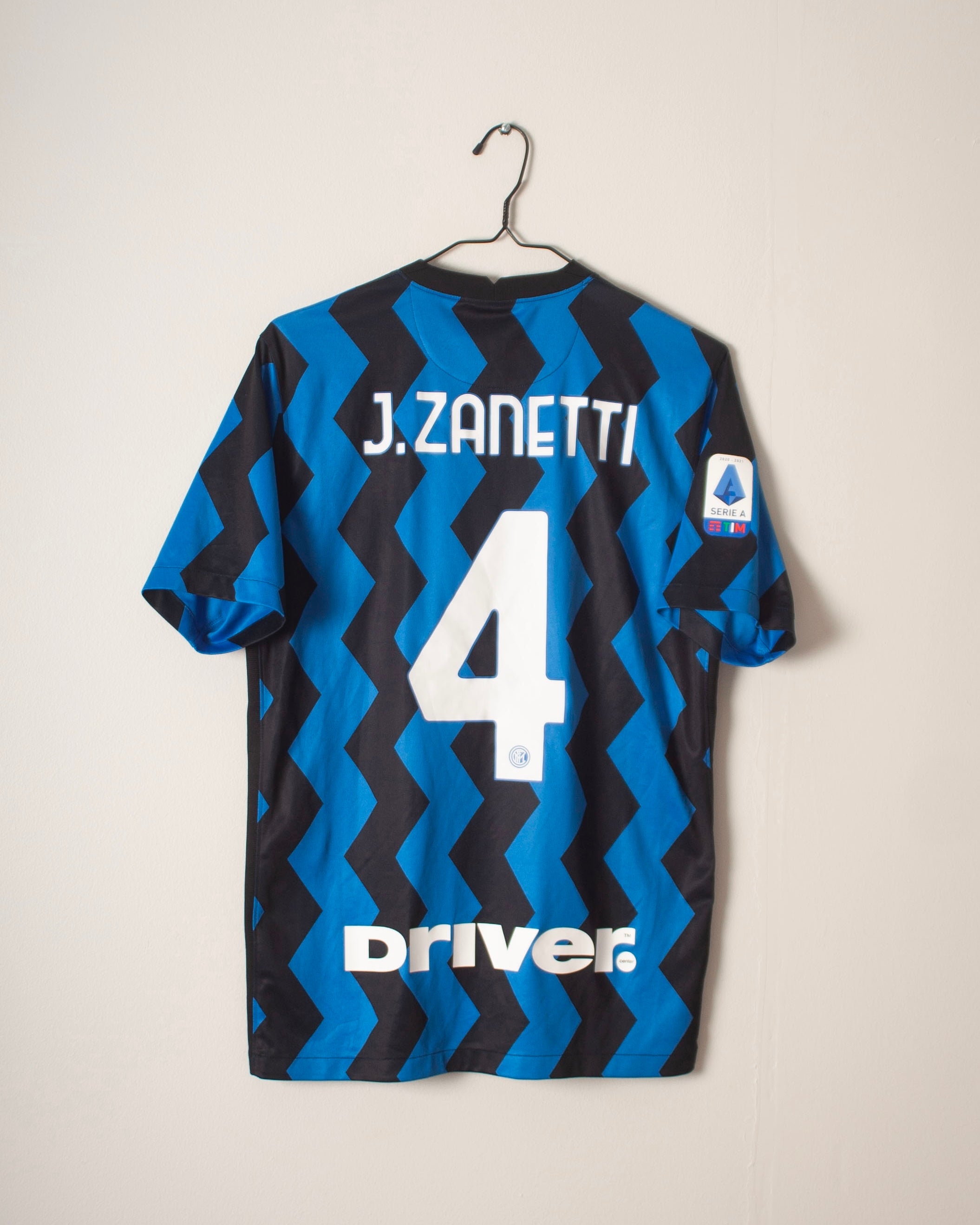 Nike - Inter Milan 2020/21 Home Football Shirt 'J.ZANETTI'