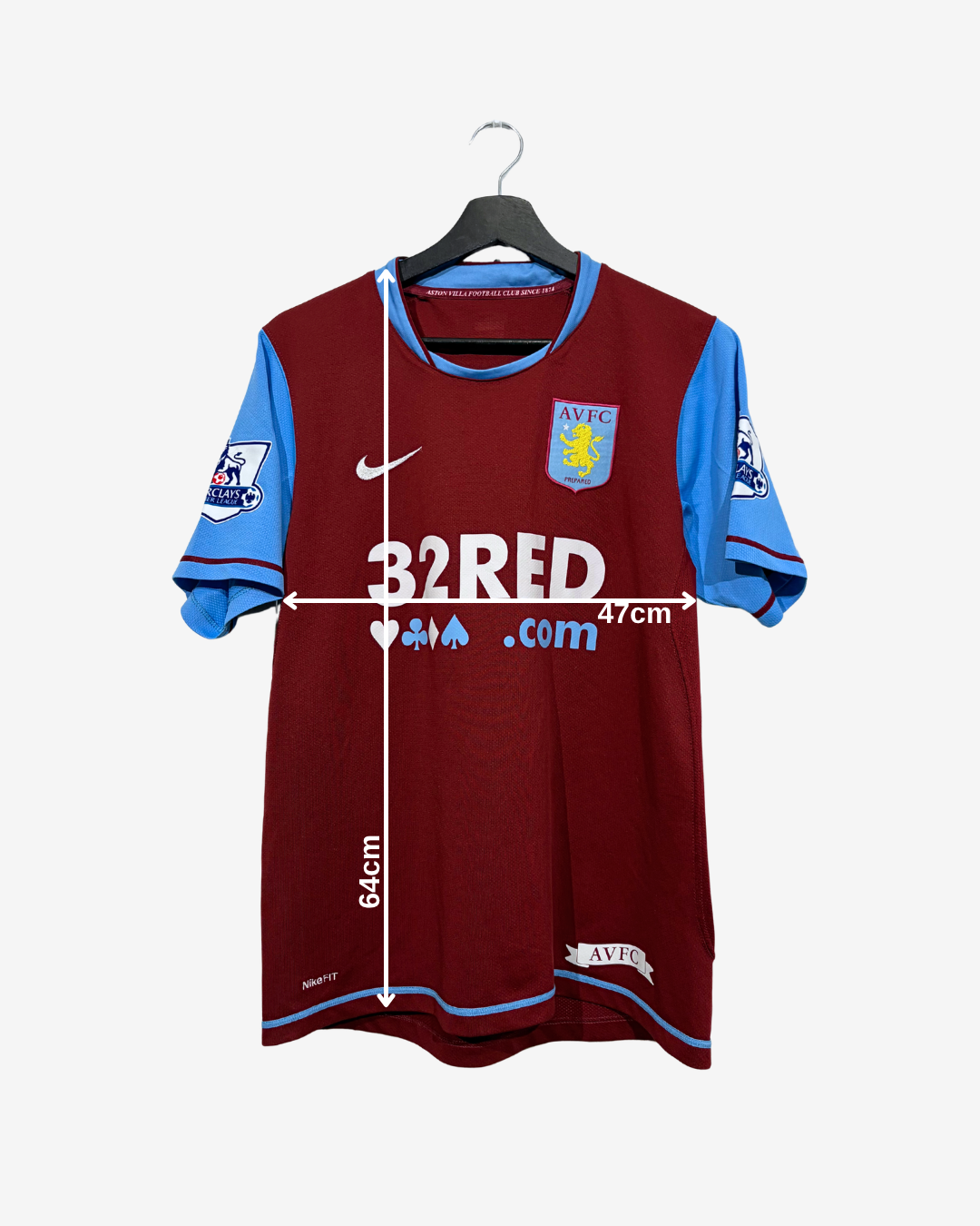 Nike - Aston Villa 2007/08 Hemmatröja 'NAME'