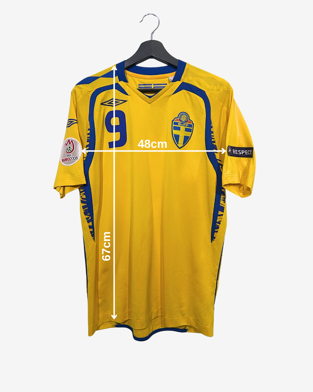 Umbro - Sweden 2008 Home Football Shirt 'LJUNGBERG'