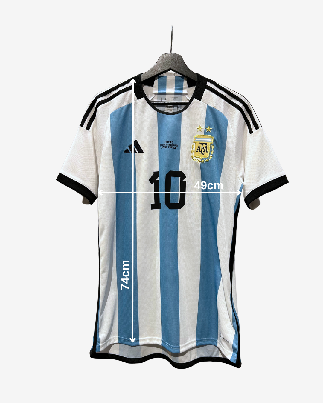 Adidas - Argentina 2022/23 Home Football Shirt 'MESSI' ARGENTINA VS FRANCE VERSION'