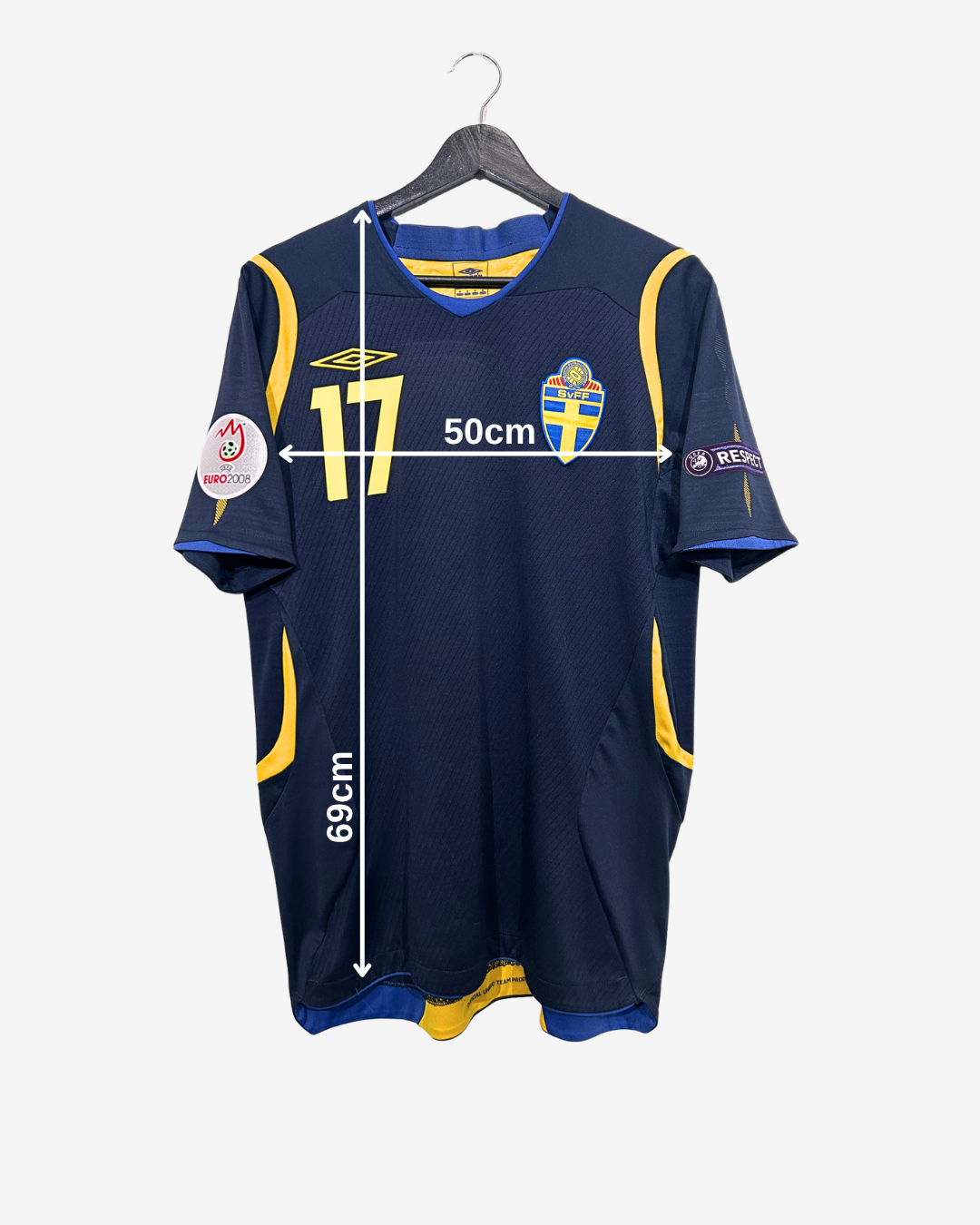 Umbro - Sweden 2008 Away Football Shirt 'LARSSON'