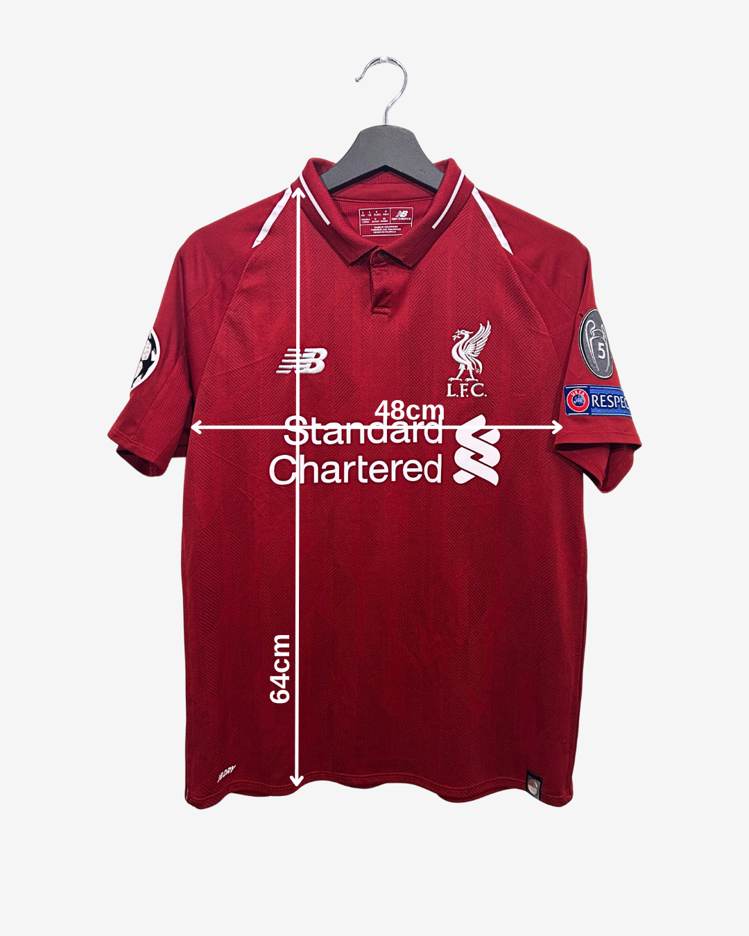 liverpool front shirt measurements