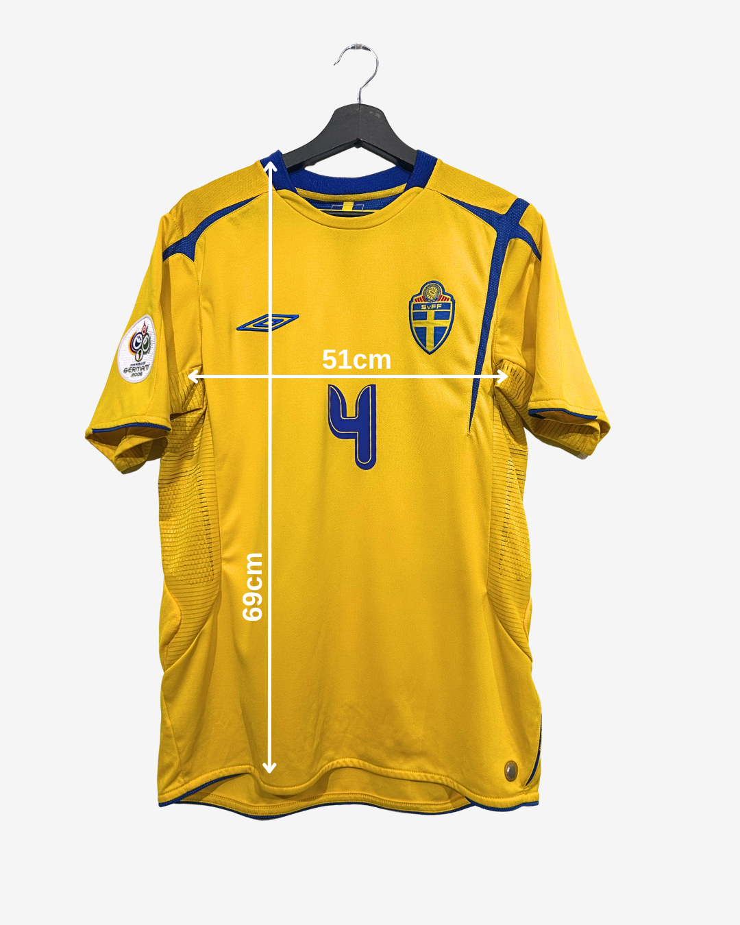 Umbro - Sweden 2006 Home Football Shirt 'LUCIC'