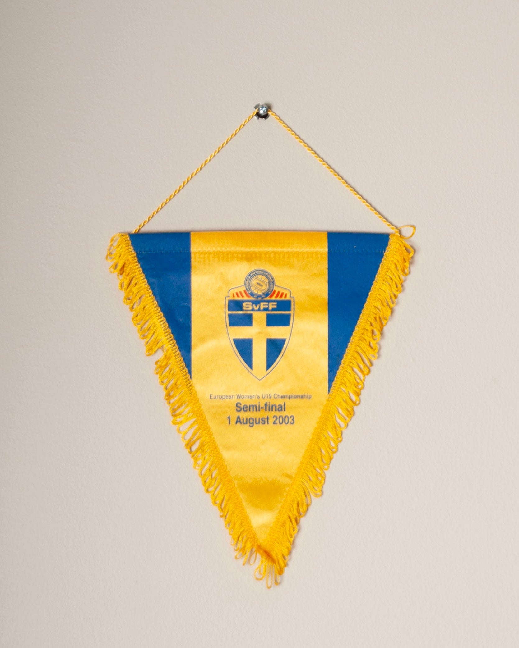 Football Pennant – Sweden vs. Spain (European Women's U18 Championship, 29 July 2000)