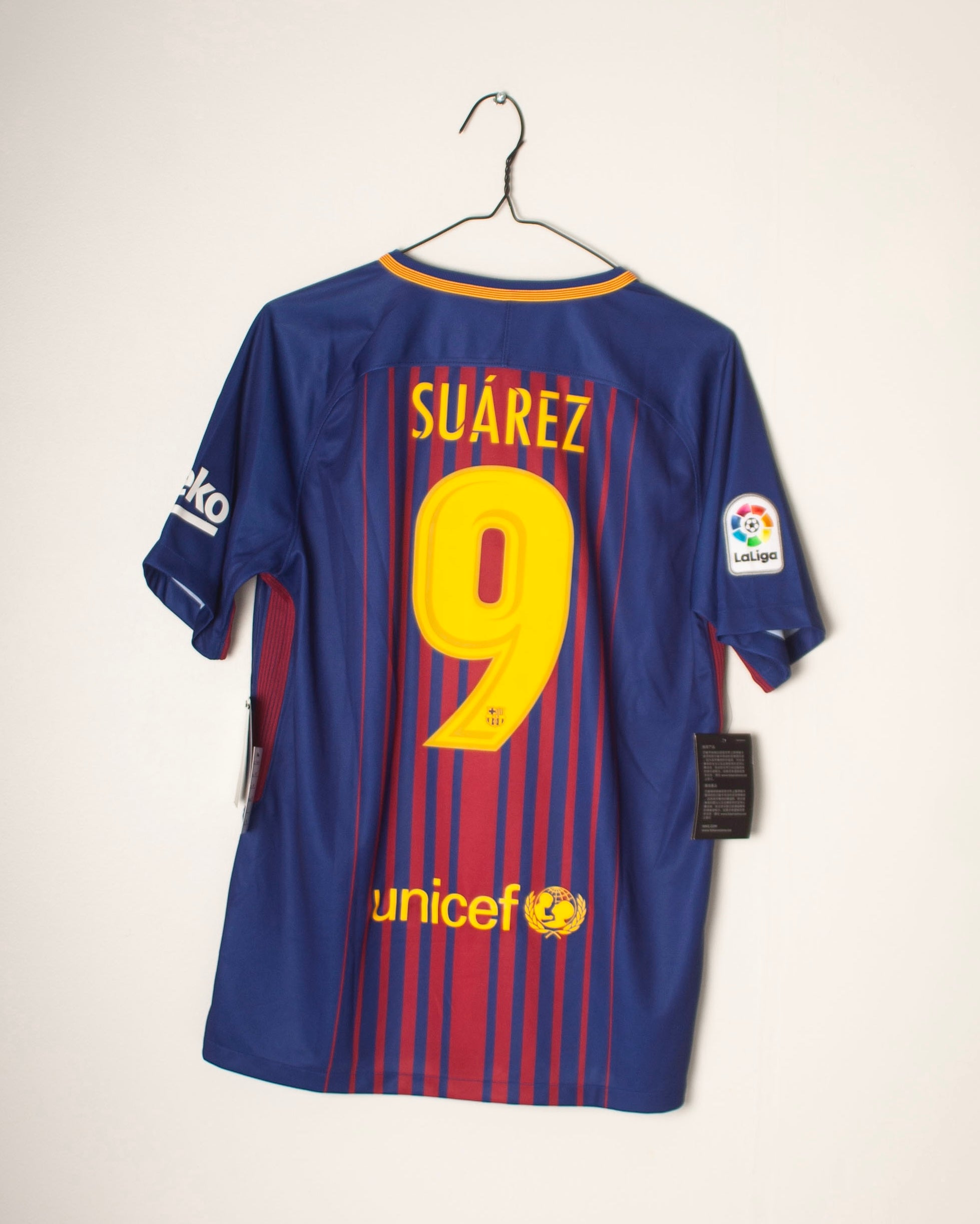 Nike - FC Barcelona 2017/18 Home Football Shirt 'SUAREZ'