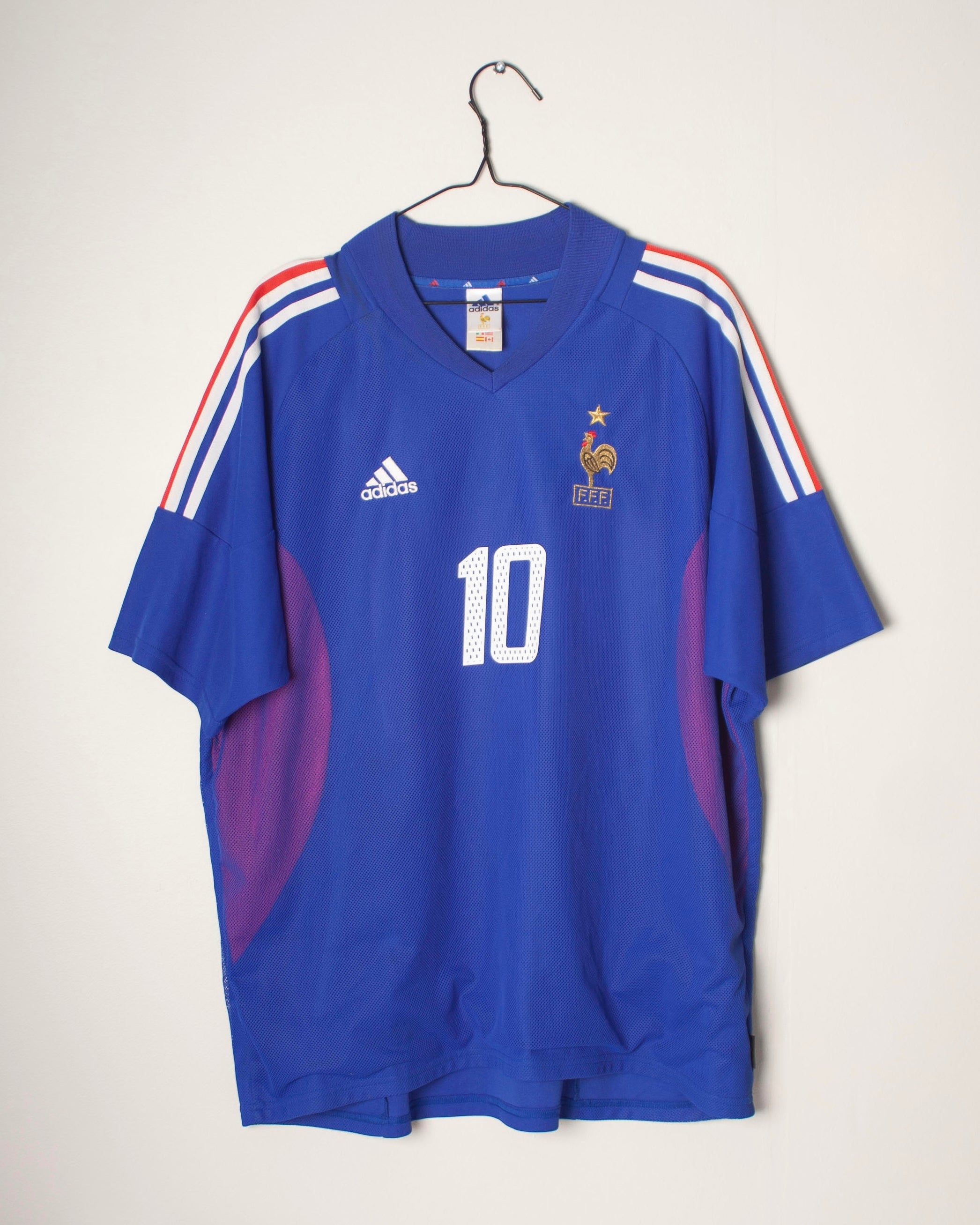 Adidas - France 2002 Home Football Shirt 'ZIDANE'