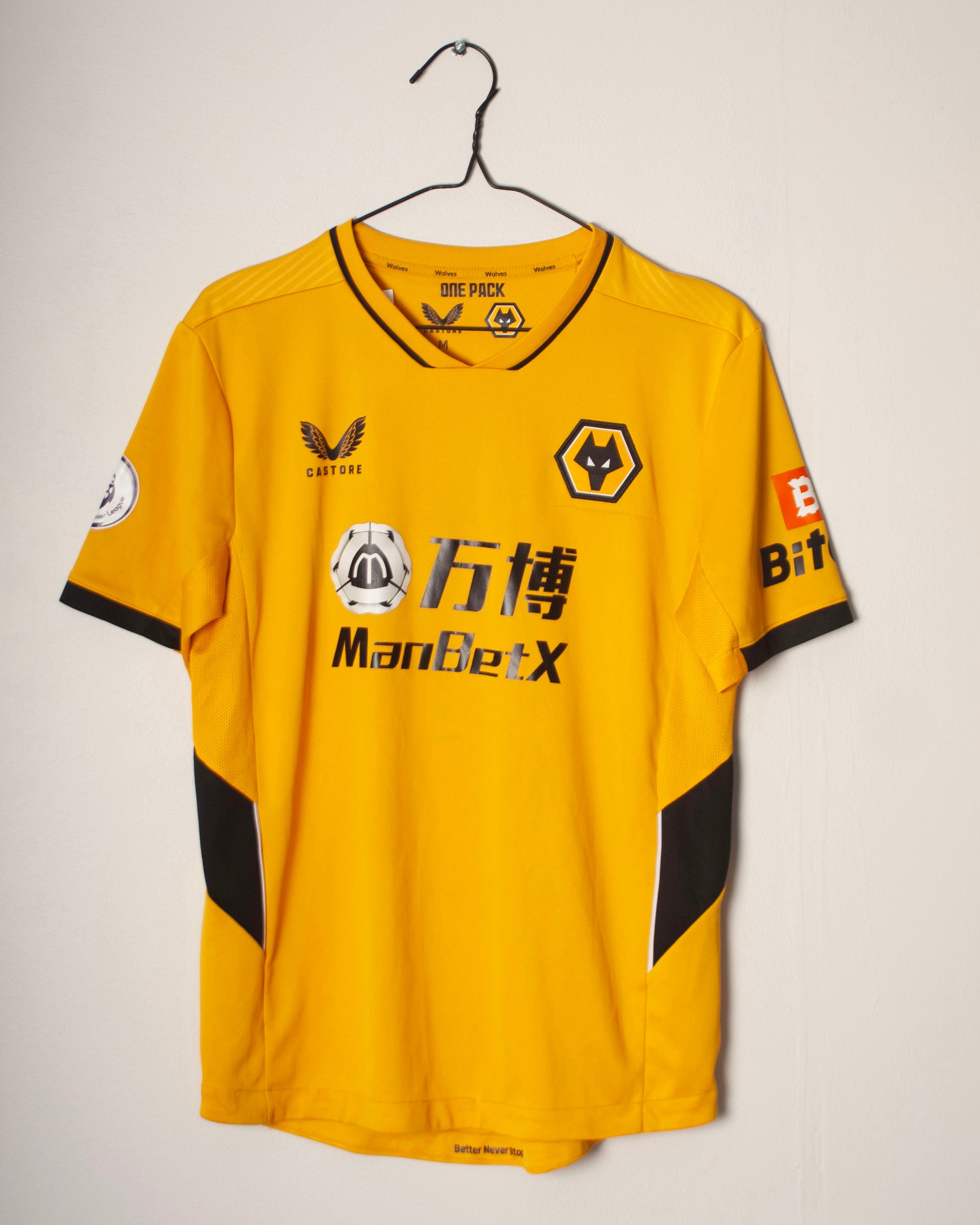 Castore - Wolverhampton 2021/22 Home Football Shirt 'PODENCE'