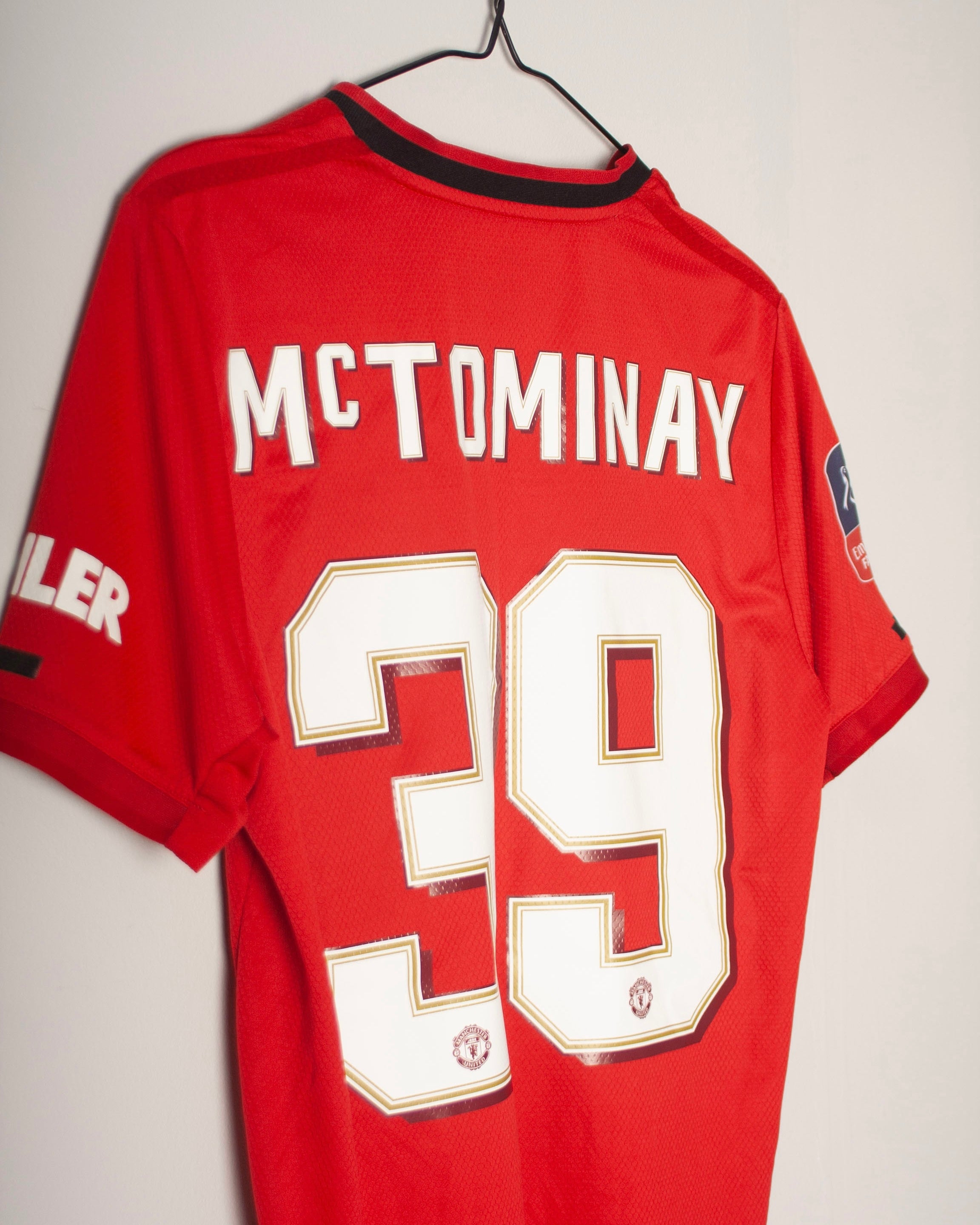 Adidas - Manchester United 2019/20 Home Football Shirt FA Cup Version 'McTOMINAY'