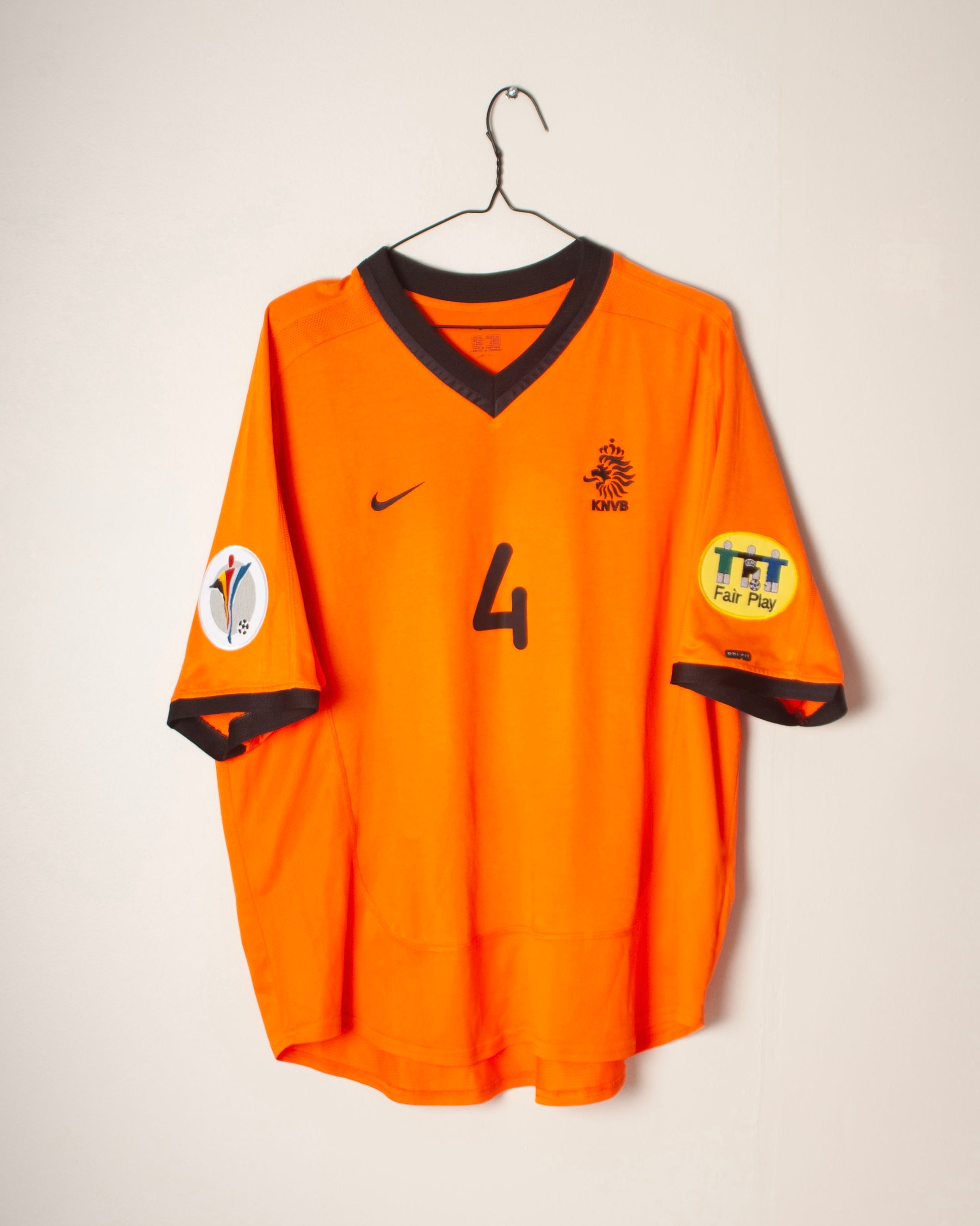 Nike - Netherlands 2000 Home Football Shirt 'F. DE BOER'