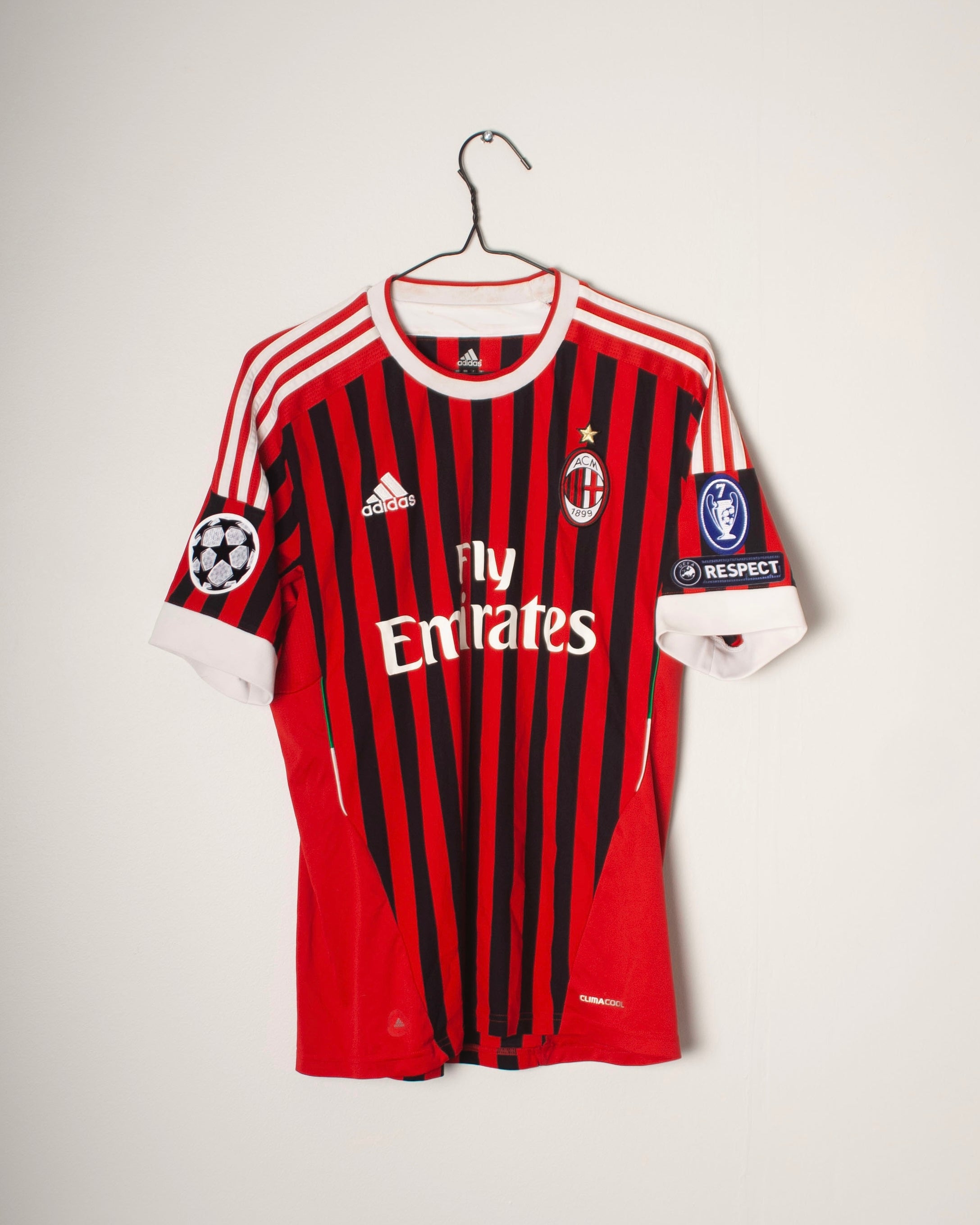 Adidas - AC Milan 2011/12 Home Football Shirt 'PRINCE' Champions League Version