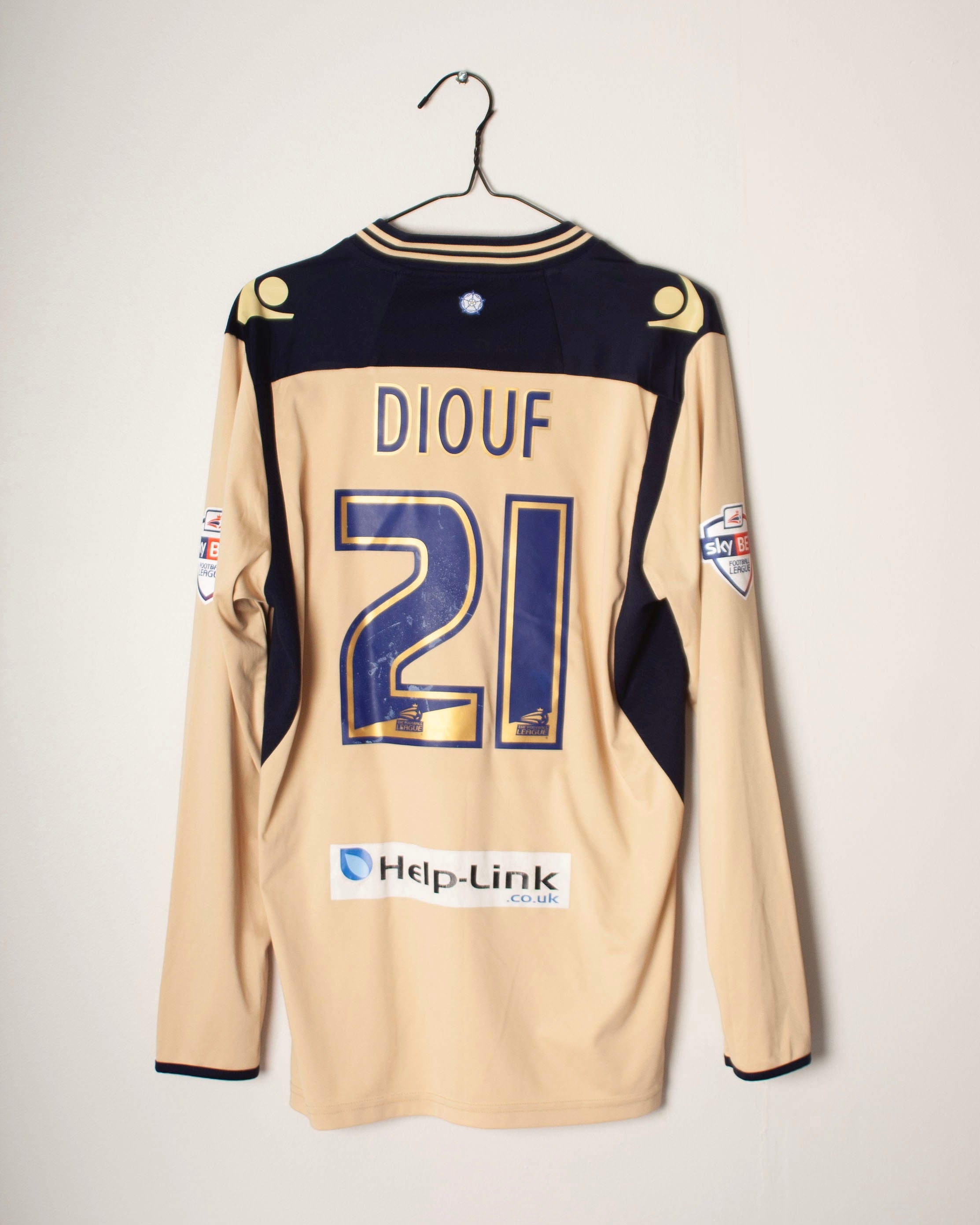 Macron - Leeds United 2013/14 Away Football Shirt 'DIOUF'