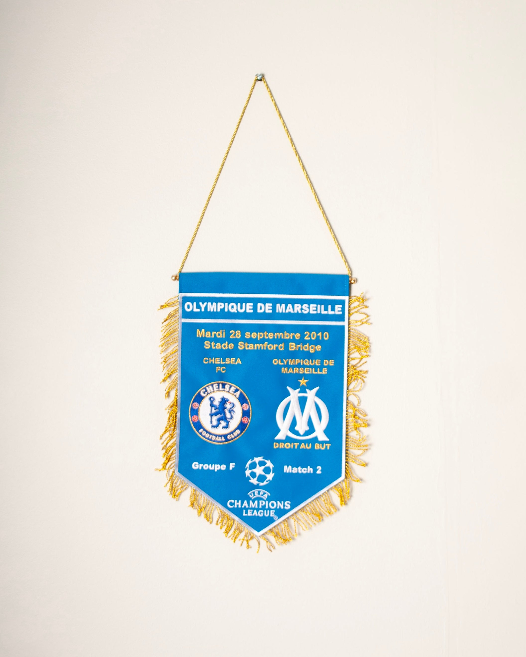 Football Pennant - Chelsea FC - Olympique Marseille