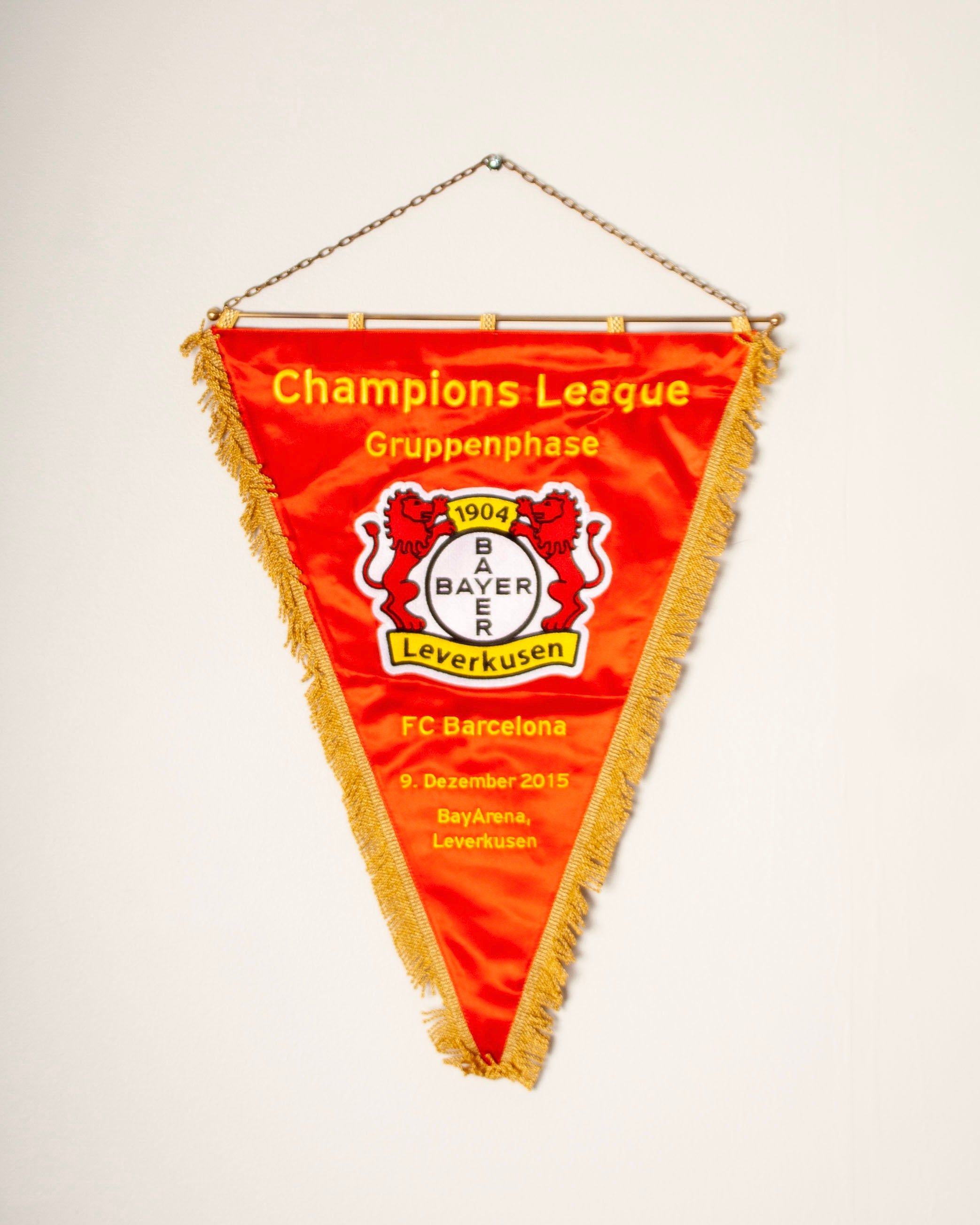 Football Pennant - Bayer Leverkusen - FC Barcelona