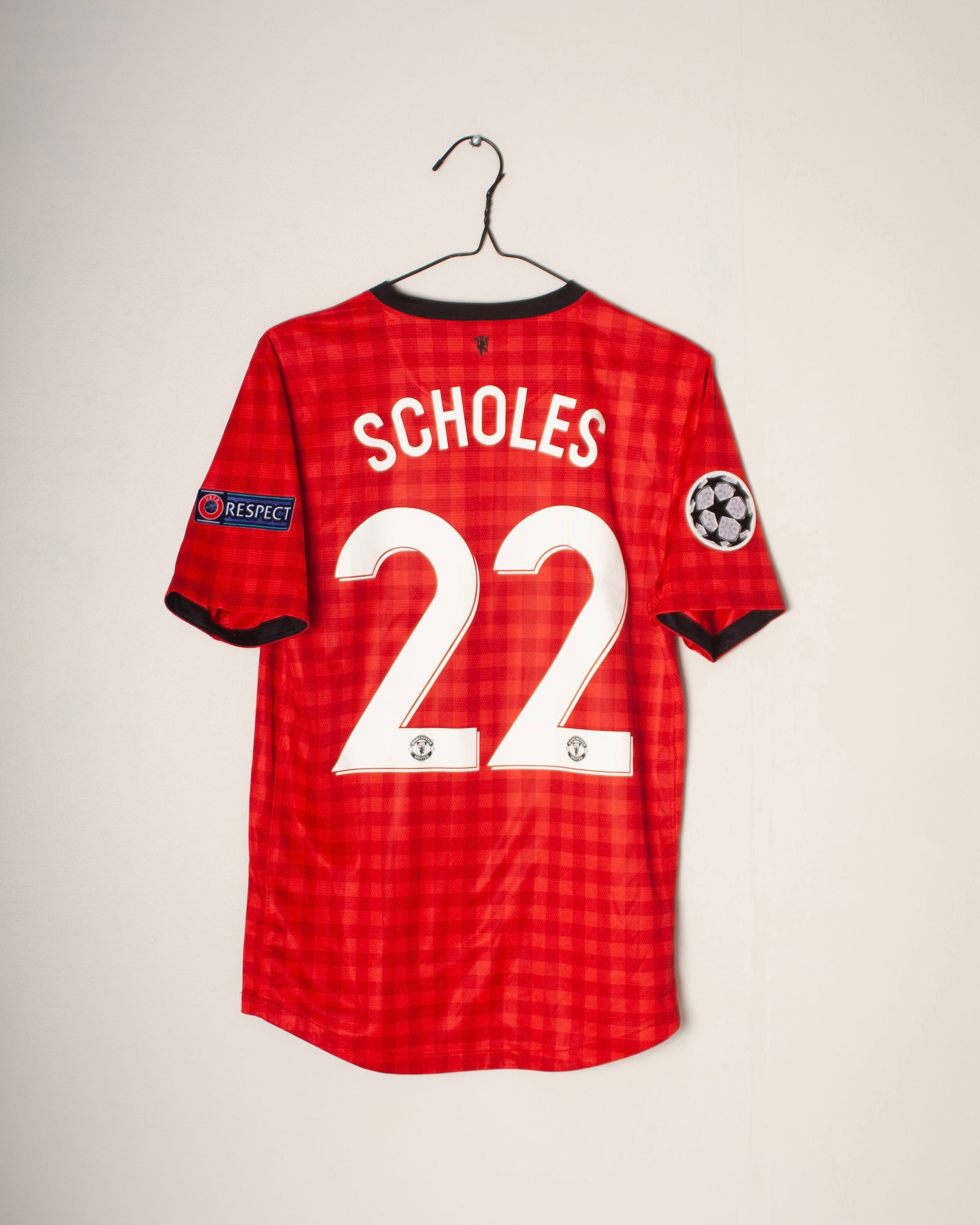Nike - Manchester United 2012/13 Home Football Shirt Champions League Version 'SCHOLES'