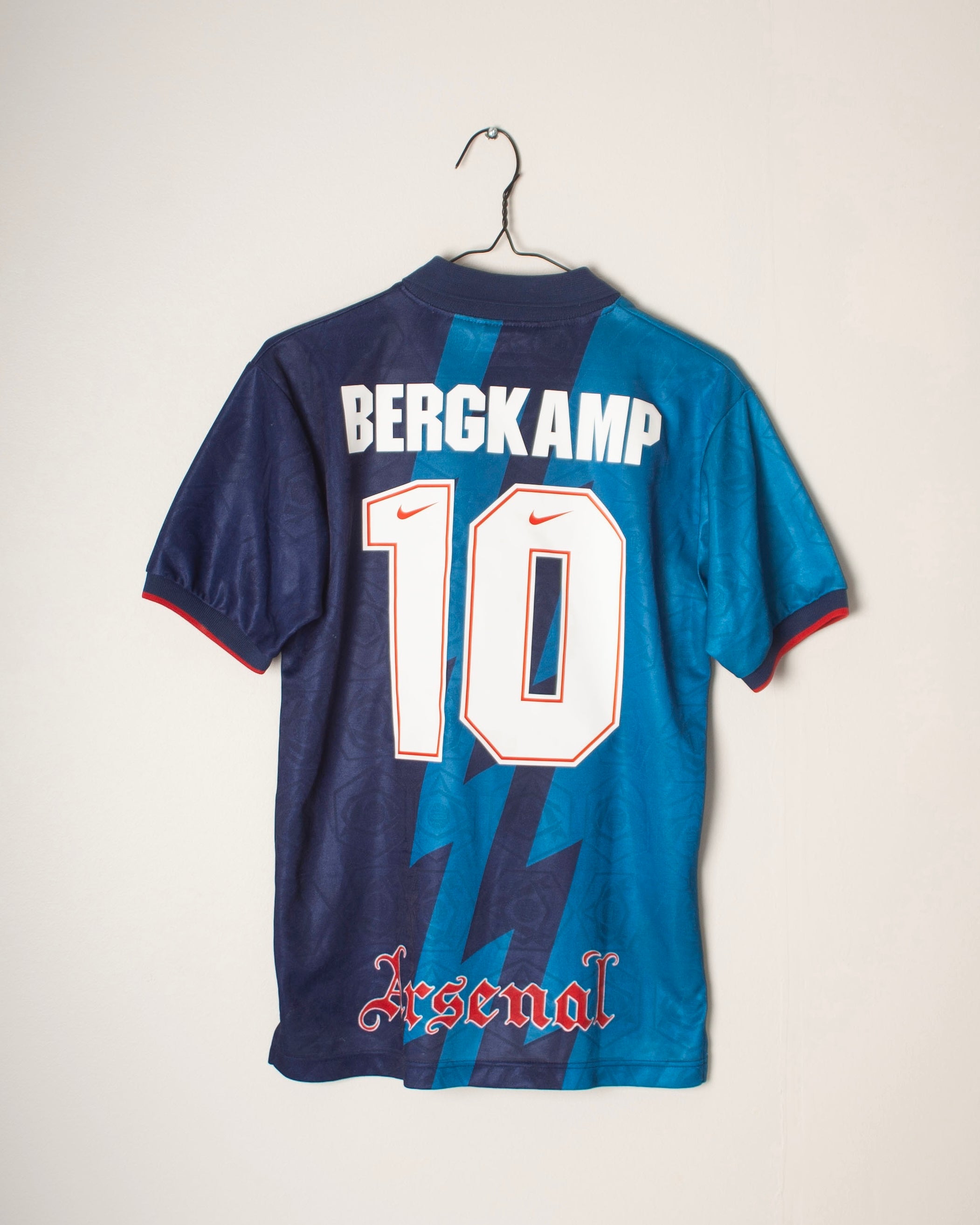 Nike - Arsenal FC 1995/96 Away Football Shirt 'BERGKAMP'